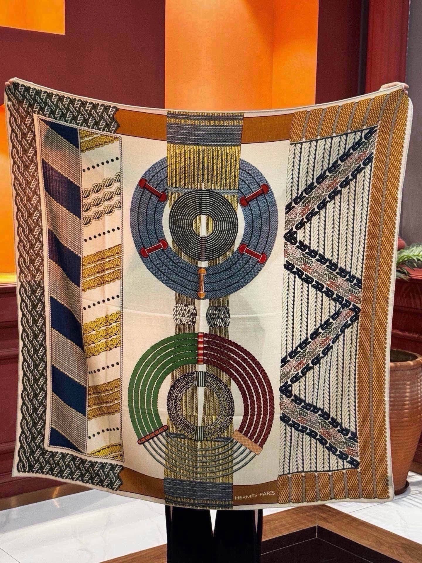 Cheap New Hermes high-quality scarf in 217753, $55 USD- [IB217753] - Replica Hermes Cashmere scarf
