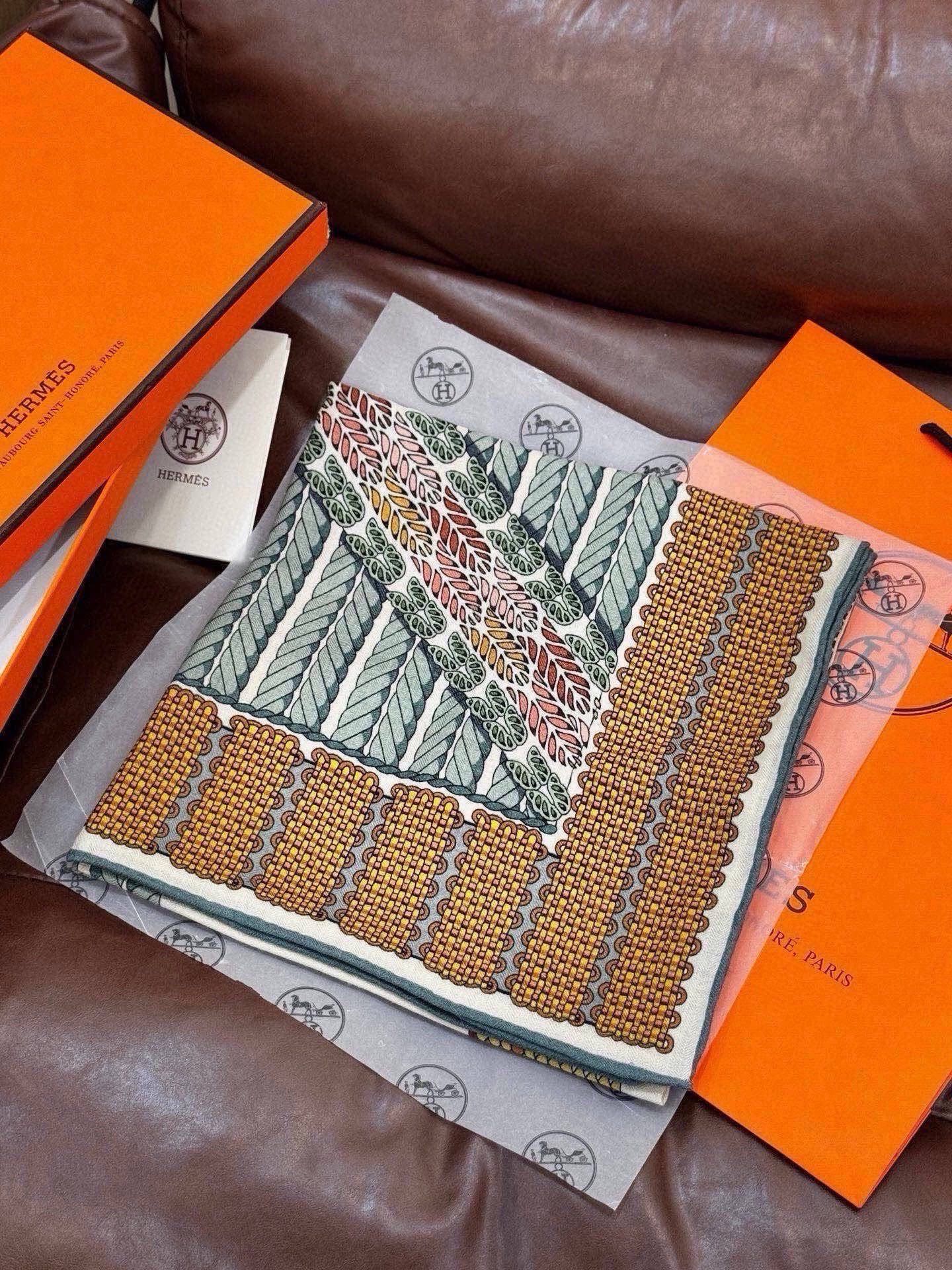 Cheap New Hermes high-quality scarf in 217754, $55 USD- [IB217754] - Replica Hermes Cashmere scarf