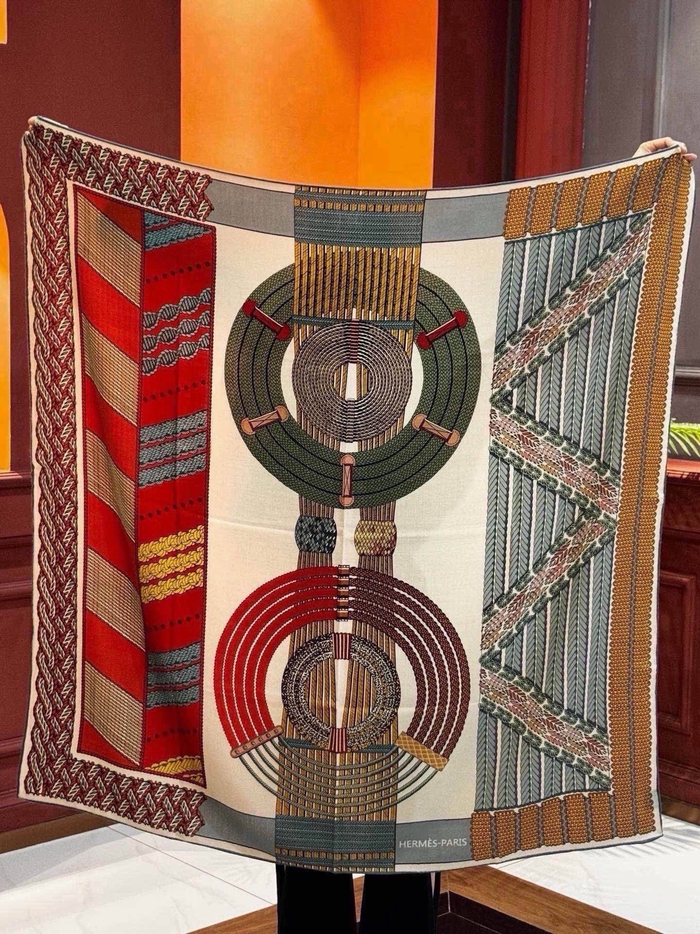 Cheap New Hermes high-quality scarf in 217754, $55 USD- [IB217754] - Replica Hermes Cashmere scarf