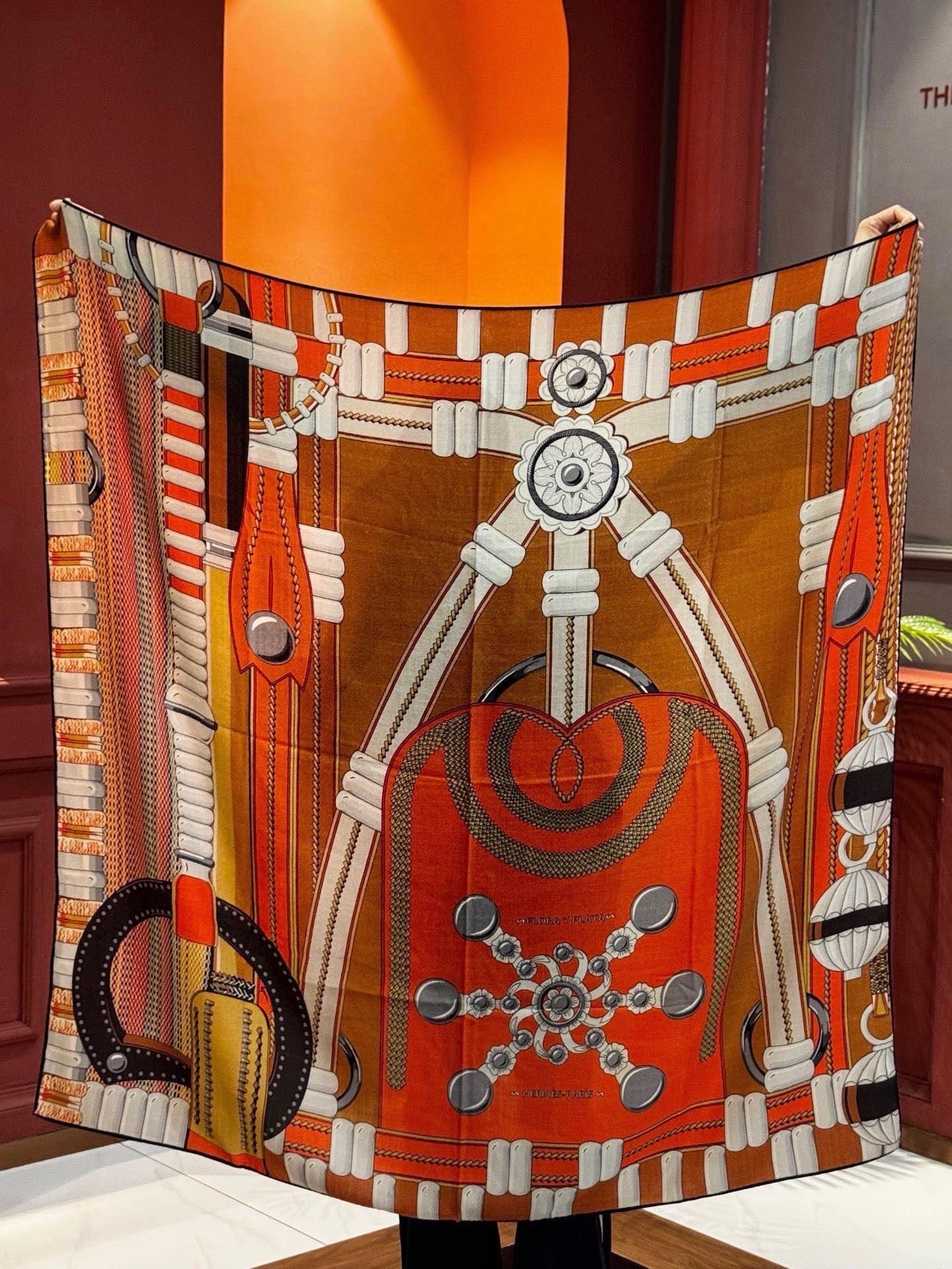 Cheap New Hermes high-quality scarf in 217755, $55 USD- [IB217755] - Replica Hermes Cashmere scarf