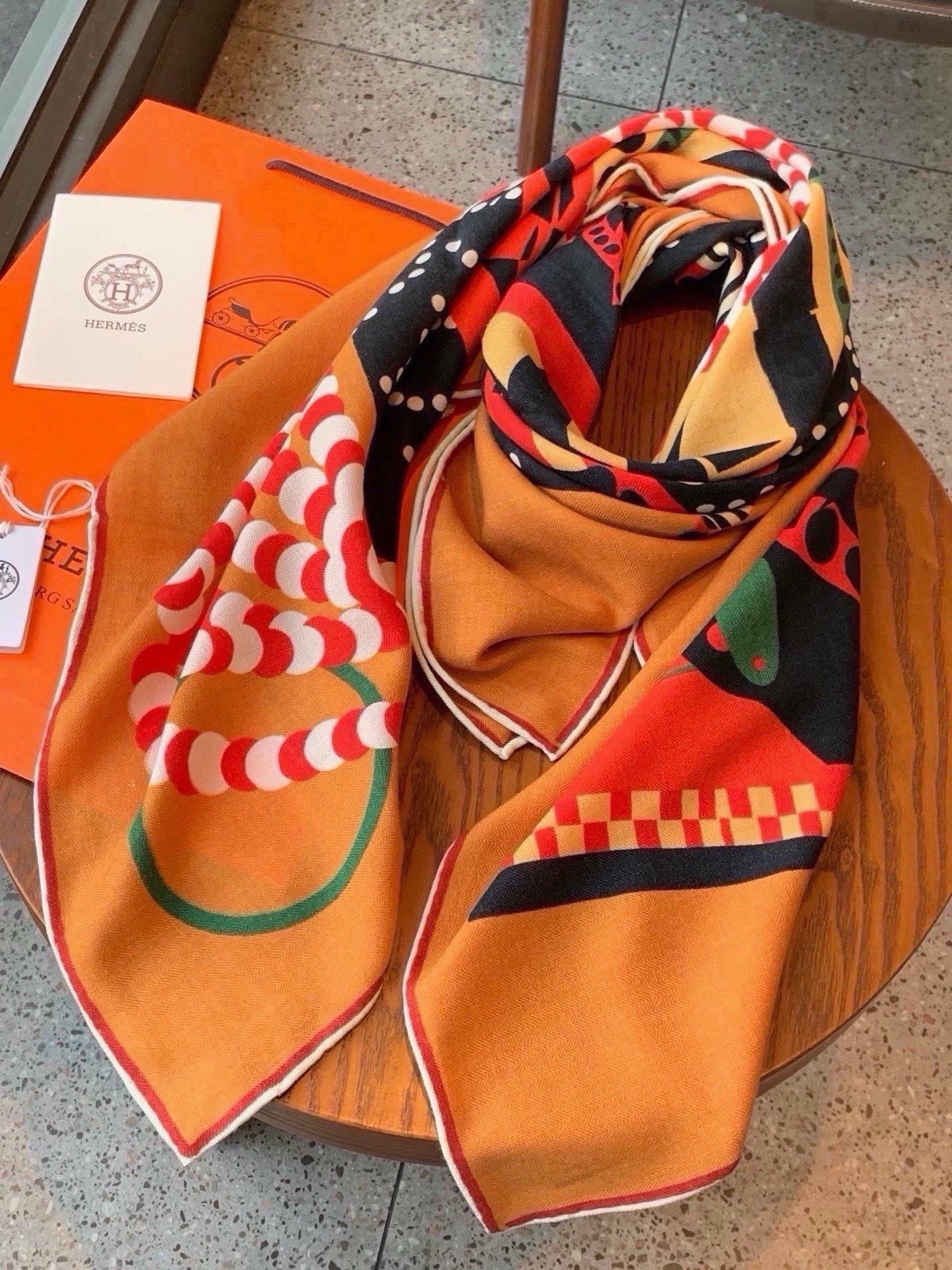 Cheap New Hermes high-quality scarf in 217756, $55 USD- [IB217756] - Replica Hermes Cashmere scarf