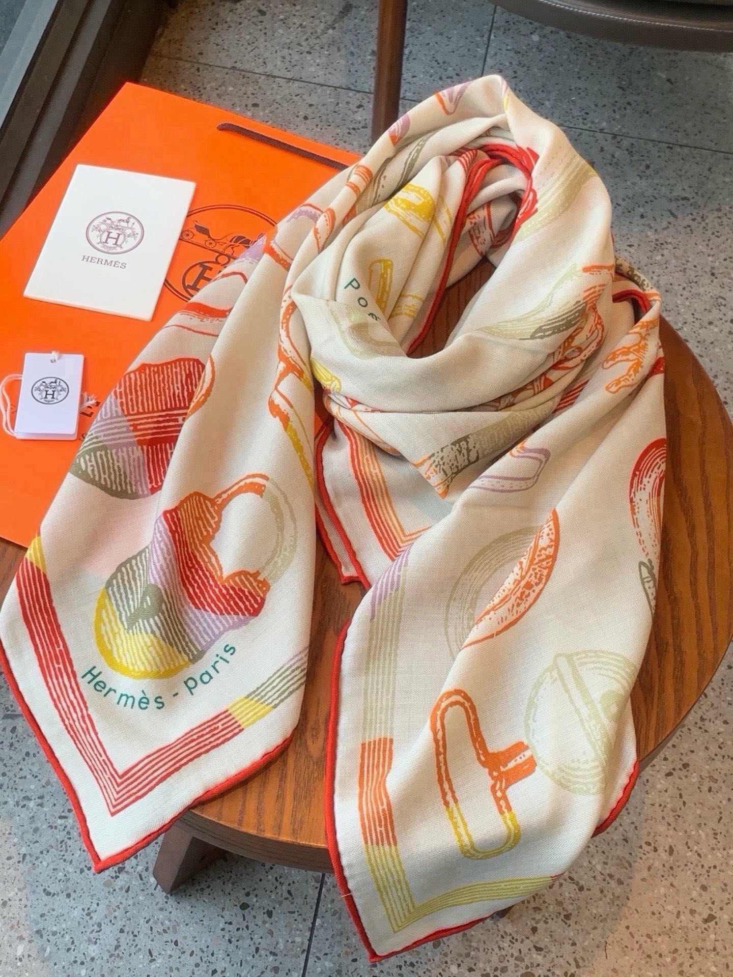 Cheap New Hermes high-quality scarf in 217758, $55 USD- [IB217758] - Replica Hermes Cashmere scarf