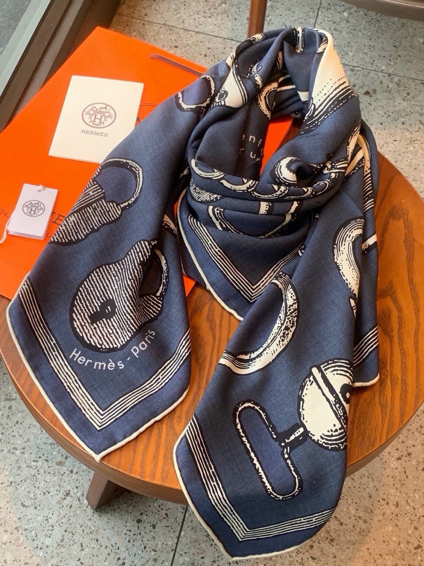 Cheap New Hermes high-quality scarf in 217759, $55 USD- [IB217759] - Replica Hermes Cashmere scarf