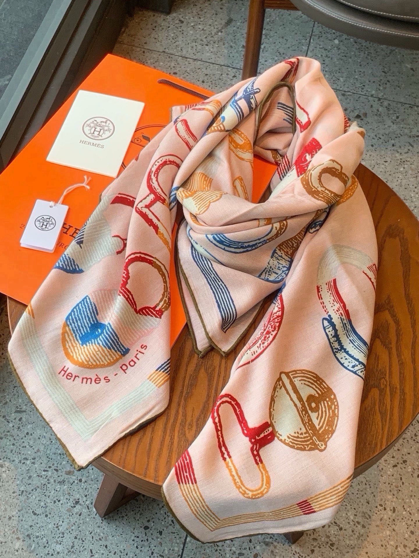 Cheap New Hermes high-quality scarf in 217760, $55 USD- [IB217760] - Replica Hermes Cashmere scarf