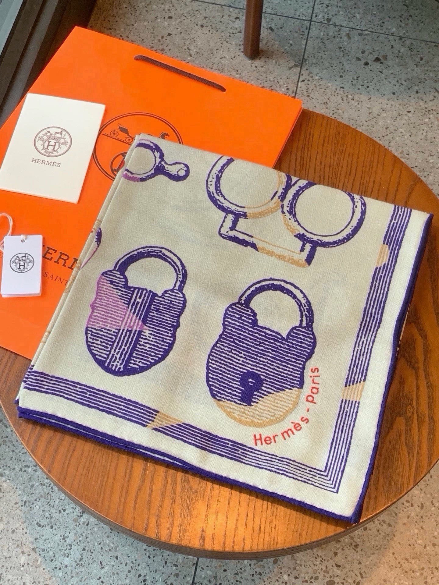 Cheap New Hermes high-quality scarf in 217761, $55 USD- [IB217761] - Replica Hermes Cashmere scarf