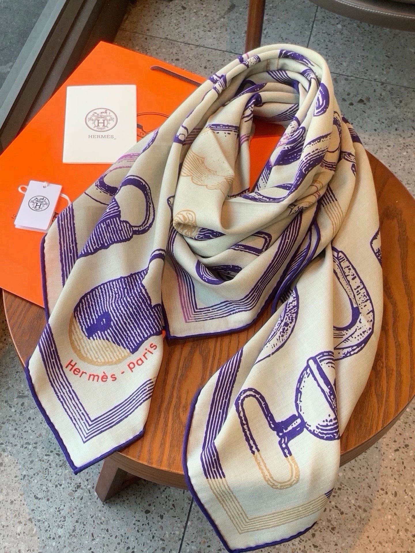 Cheap New Hermes high-quality scarf in 217761, $55 USD- [IB217761] - Replica Hermes Cashmere scarf