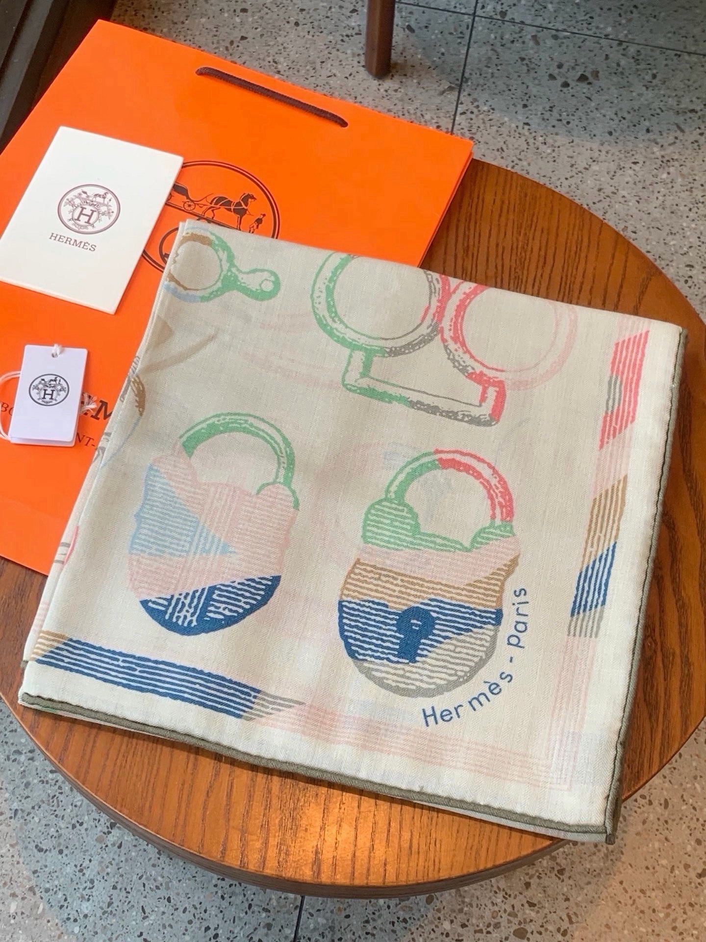 Cheap New Hermes high-quality scarf in 217762, $55 USD- [IB217762] - Replica Hermes Cashmere scarf