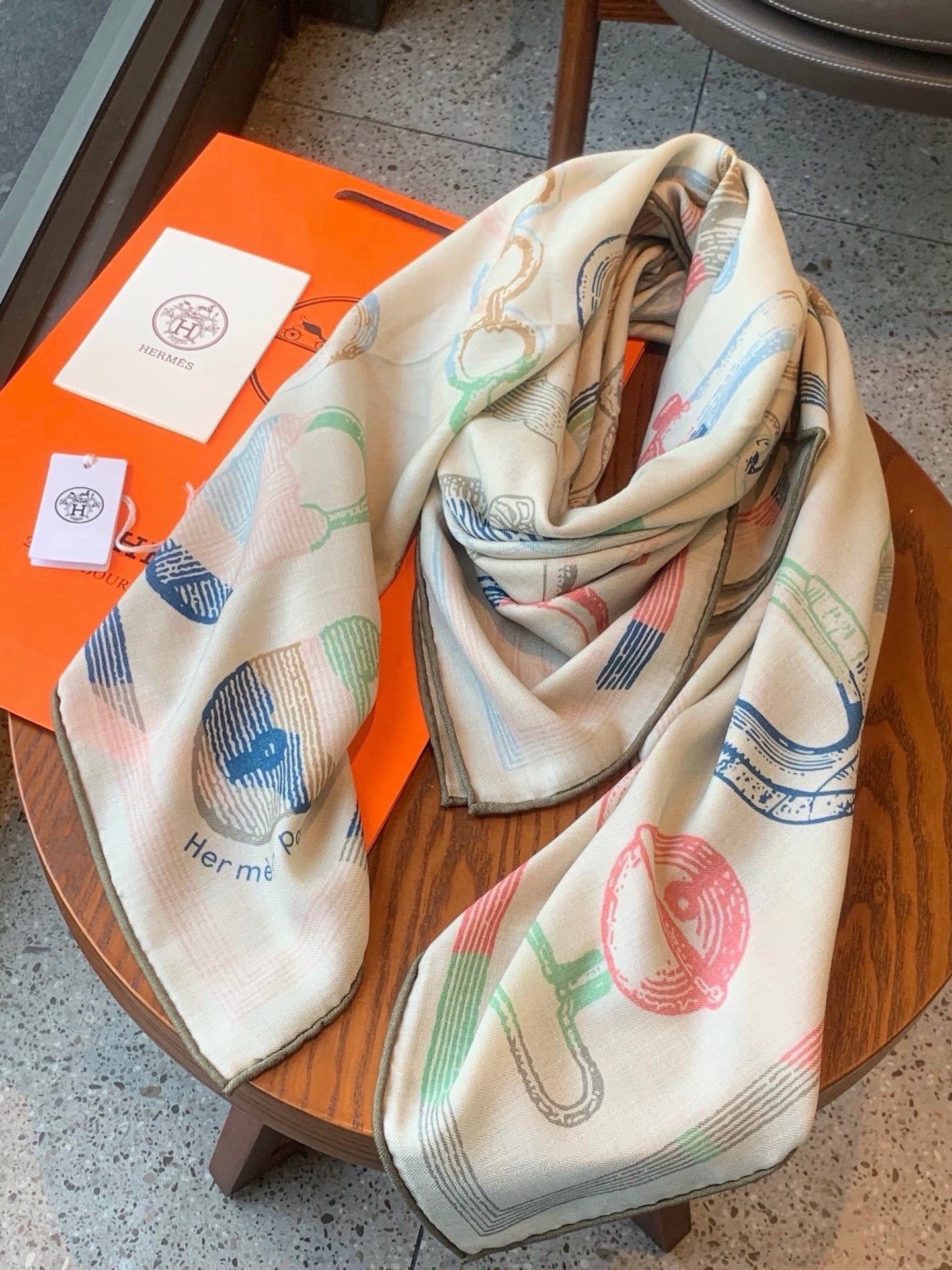 Cheap New Hermes high-quality scarf in 217762, $55 USD- [IB217762] - Replica Hermes Cashmere scarf