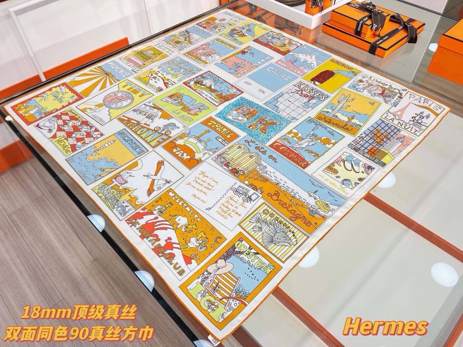Cheap New Hermes high-quality scarf in 217773, $50 USD- [IB217773] - Replica Hermes Cashmere scarf