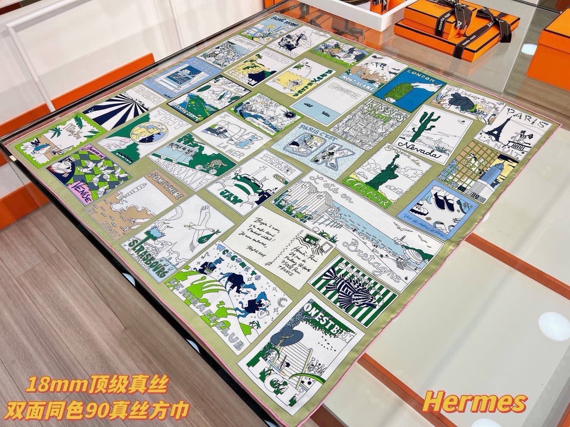 Cheap New Hermes high-quality scarf in 217775, $50 USD- [IB217775] - Replica Hermes Cashmere scarf