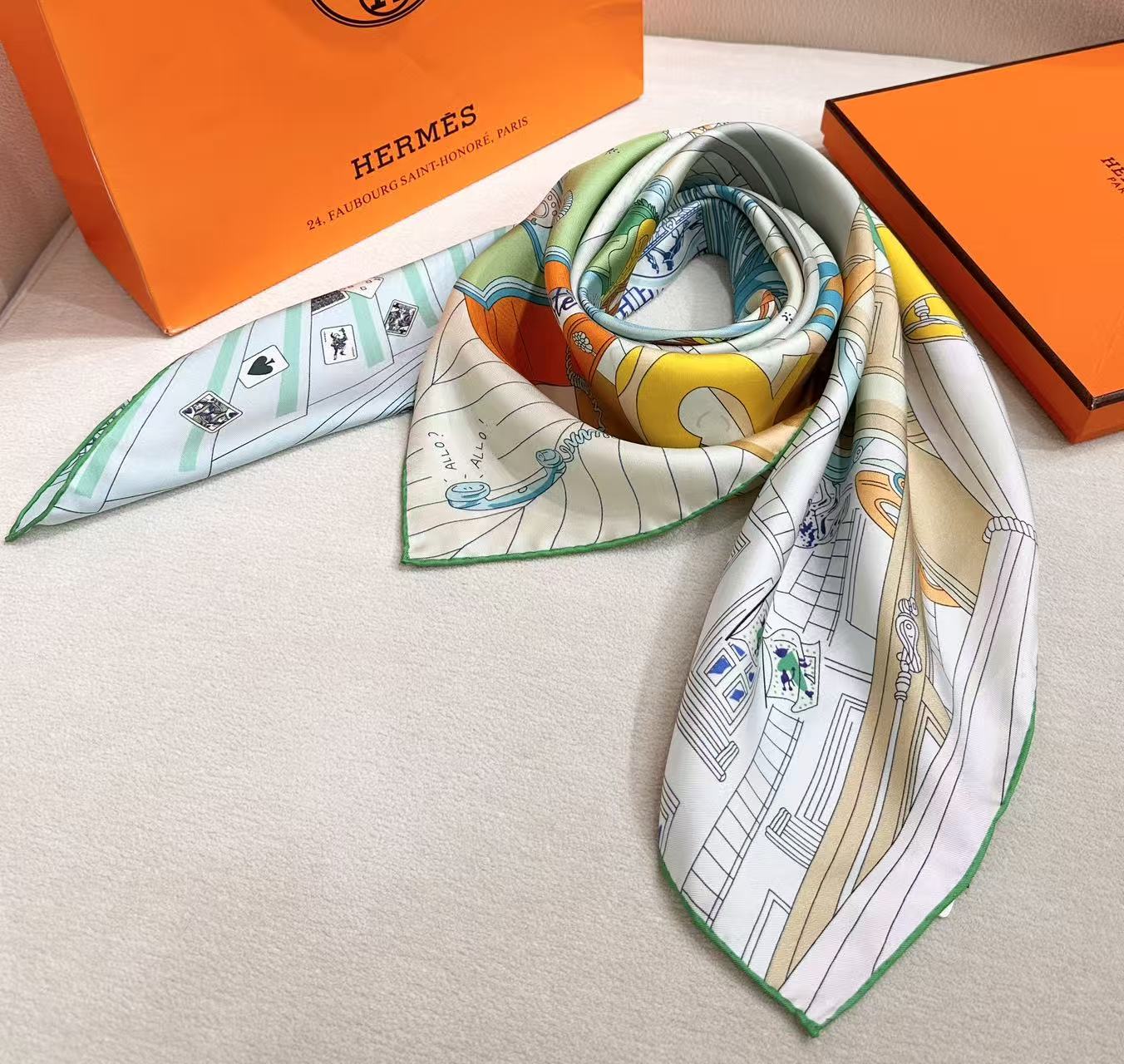 Cheap New Hermes high-quality scarf in 217778, $50 USD- [IB217778] - Replica Hermes Cashmere scarf