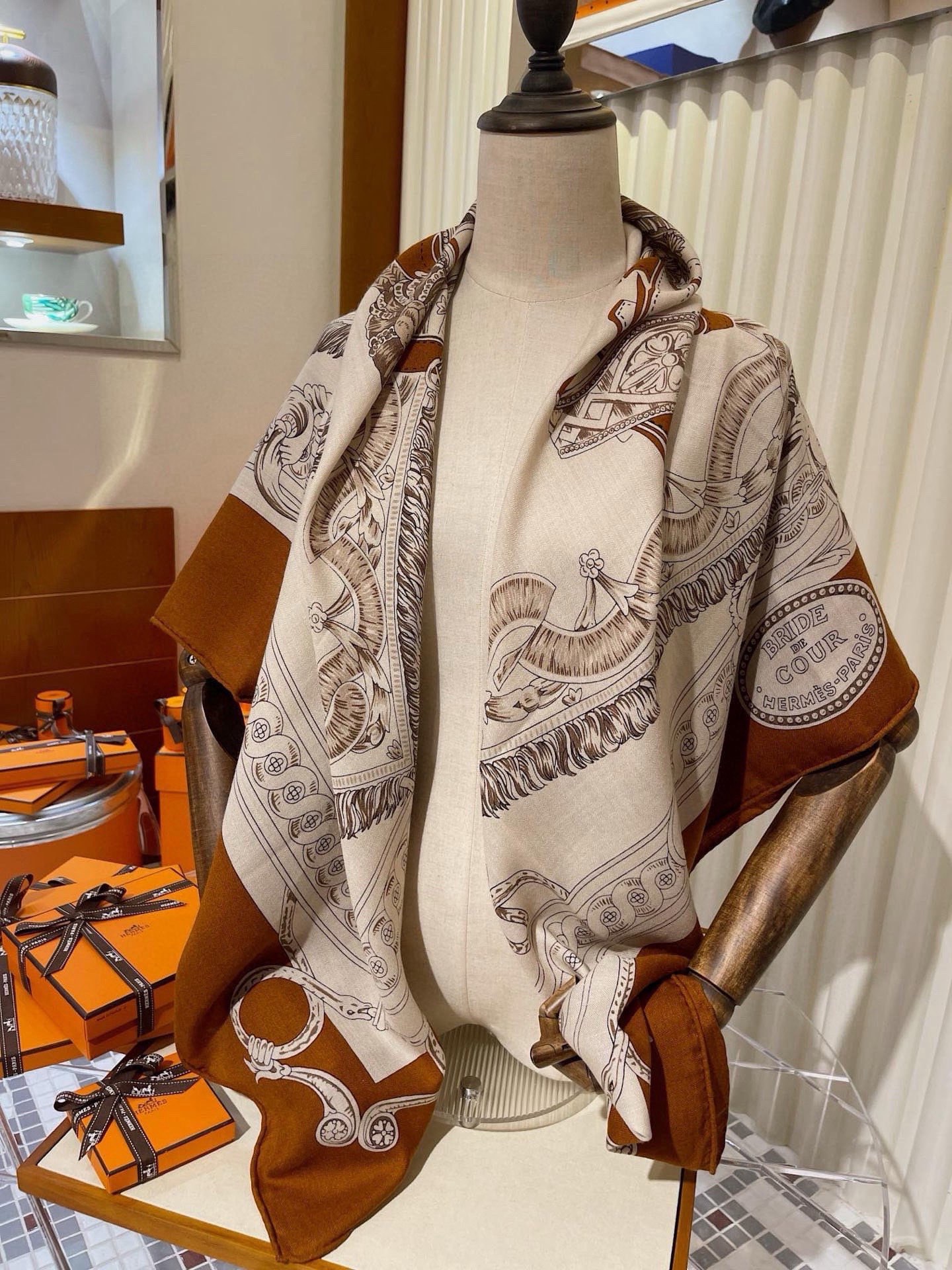 Cheap New Hermes high-quality scarf in 217789, $55 USD- [IB217789] - Replica Hermes Cashmere scarf