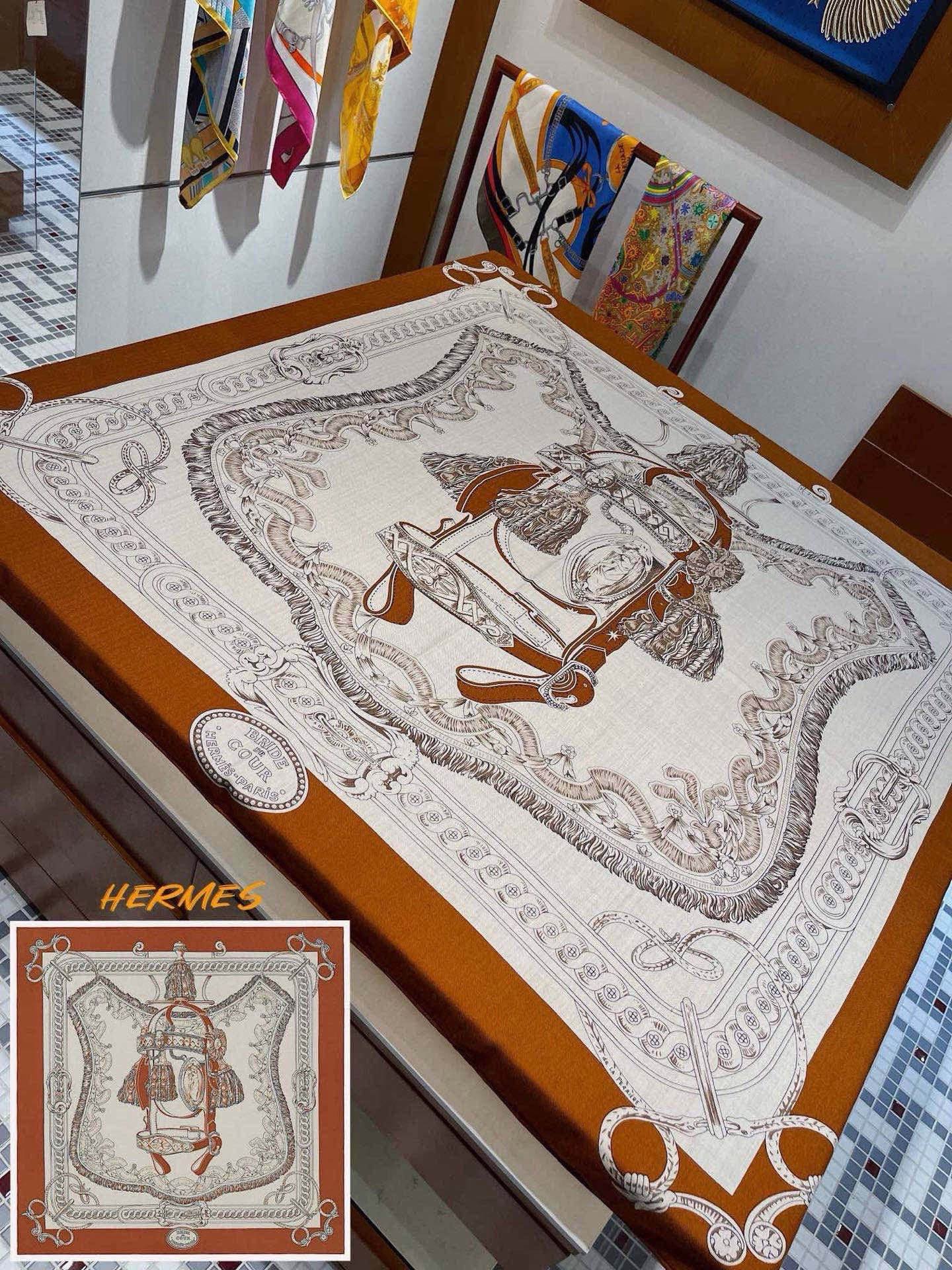 Cheap New Hermes high-quality scarf in 217789, $55 USD- [IB217789] - Replica Hermes Cashmere scarf