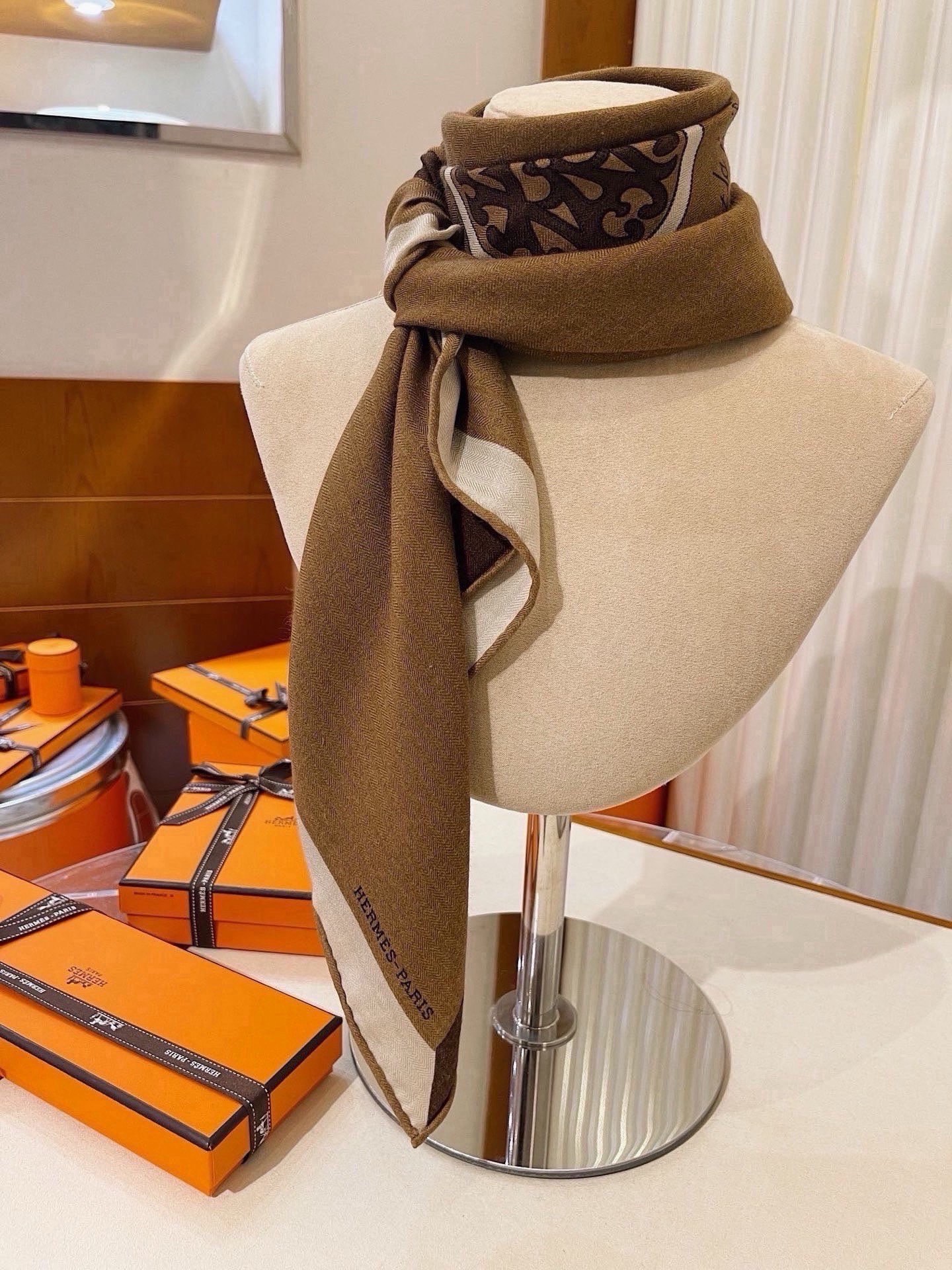 Cheap New Hermes high-quality scarf in 217790, $55 USD- [IB217790] - Replica Hermes Cashmere scarf