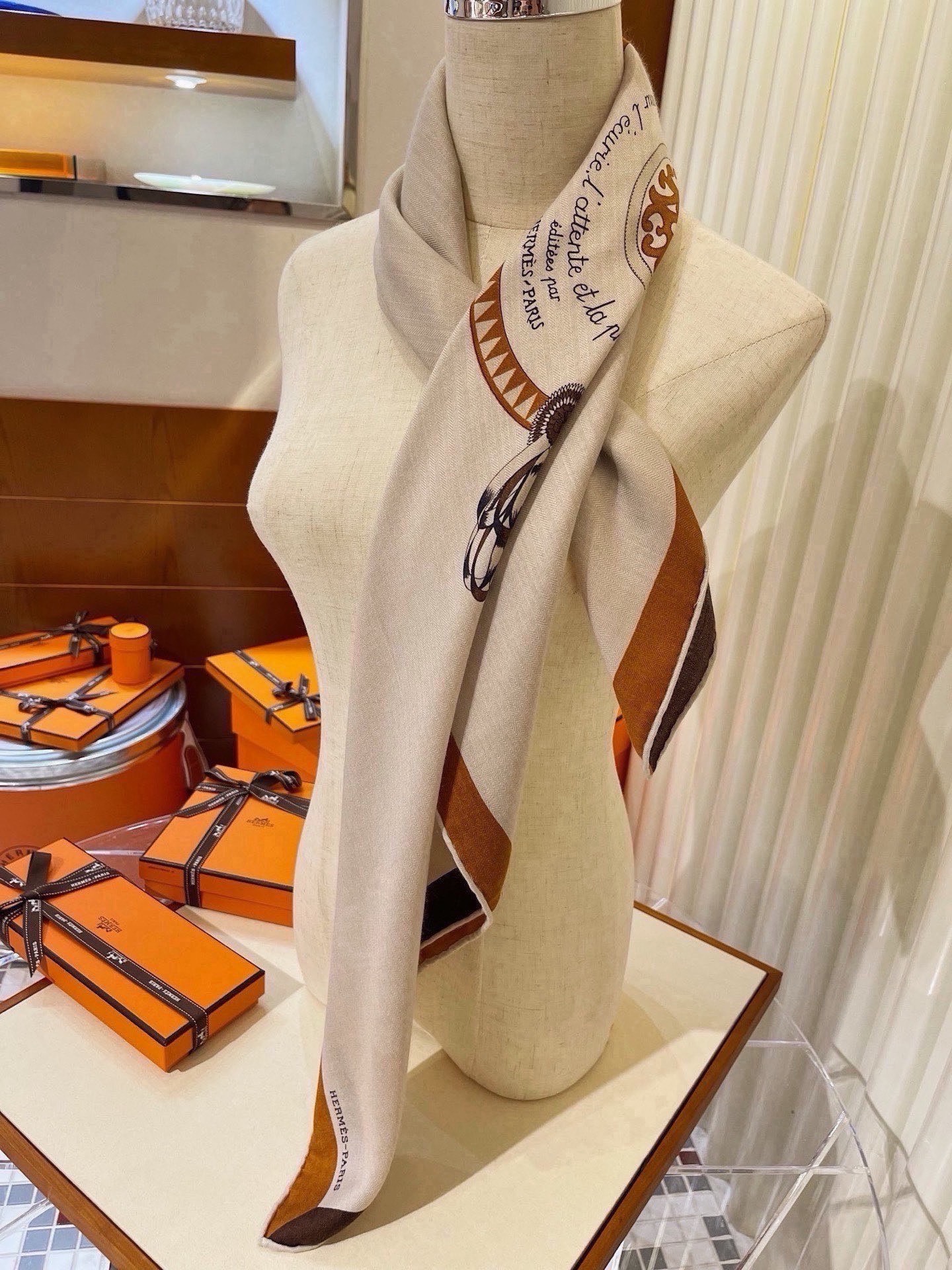 Cheap New Hermes high-quality scarf in 217791, $55 USD- [IB217791] - Replica Hermes Cashmere scarf