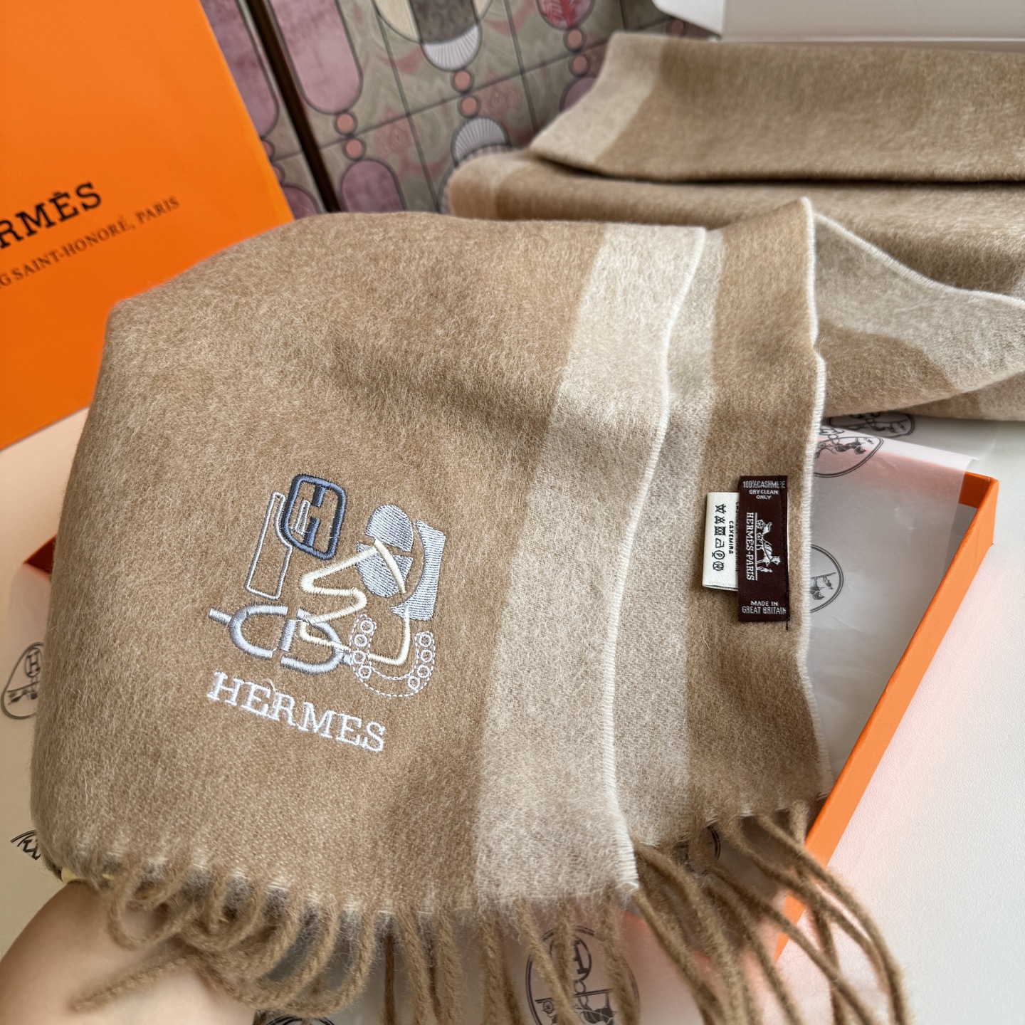 Cheap New Hermes high-quality scarf in 217793, $50 USD- [IB217793] - Replica Hermes Cashmere scarf