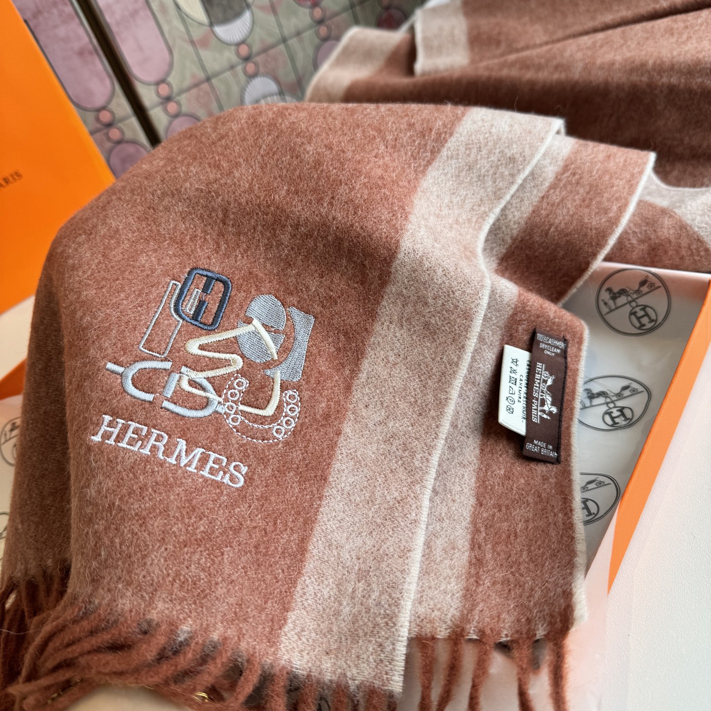 Cheap New Hermes high-quality scarf in 217794, $50 USD- [IB217794] - Replica Hermes Cashmere scarf