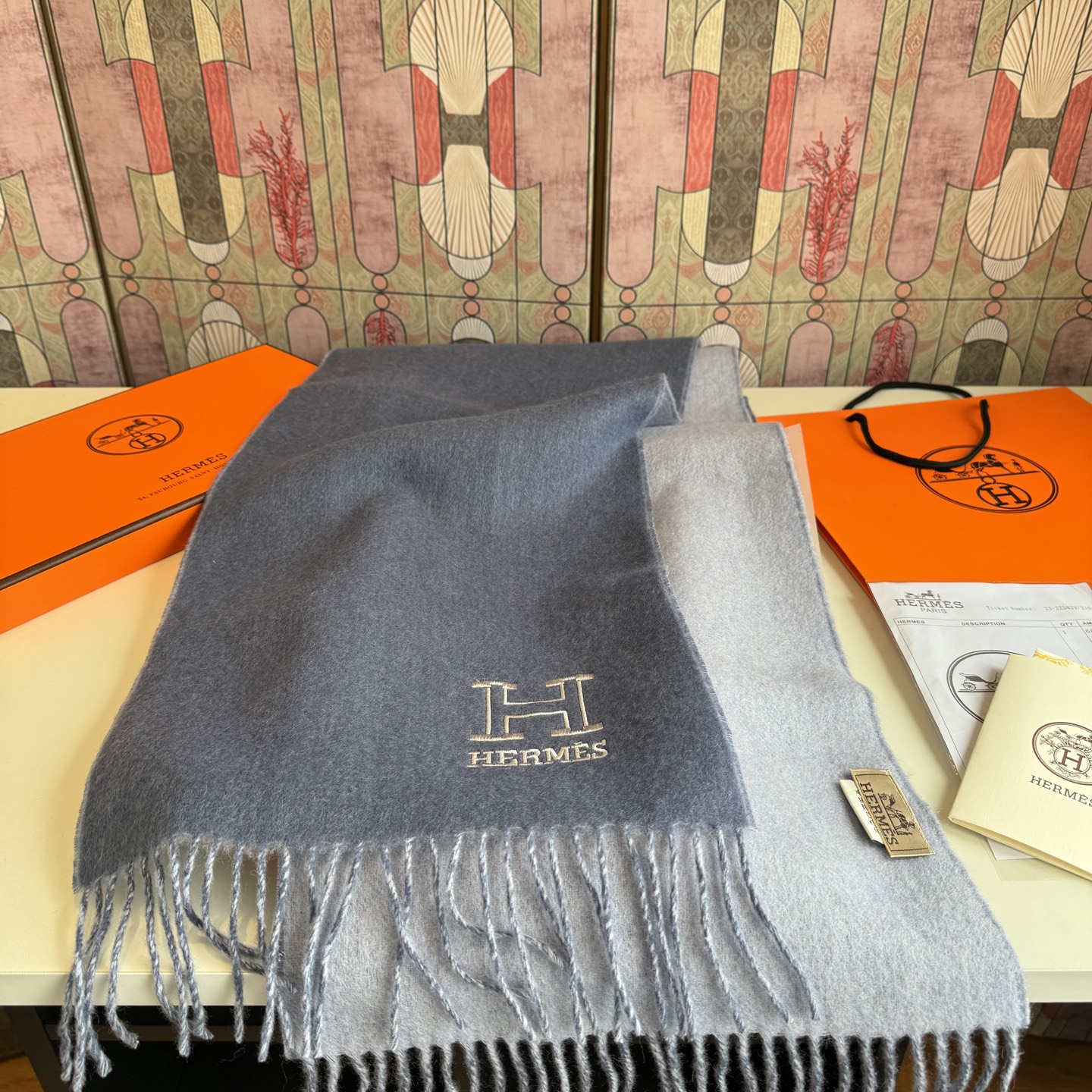 Cheap New Hermes high-quality scarf in 217795, $50 USD- [IB217795] - Replica Hermes Cashmere scarf