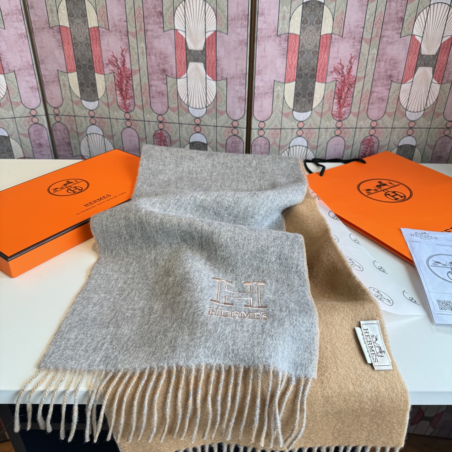Cheap New Hermes high-quality scarf in 217797, $50 USD- [IB217797] - Replica Hermes Cashmere scarf