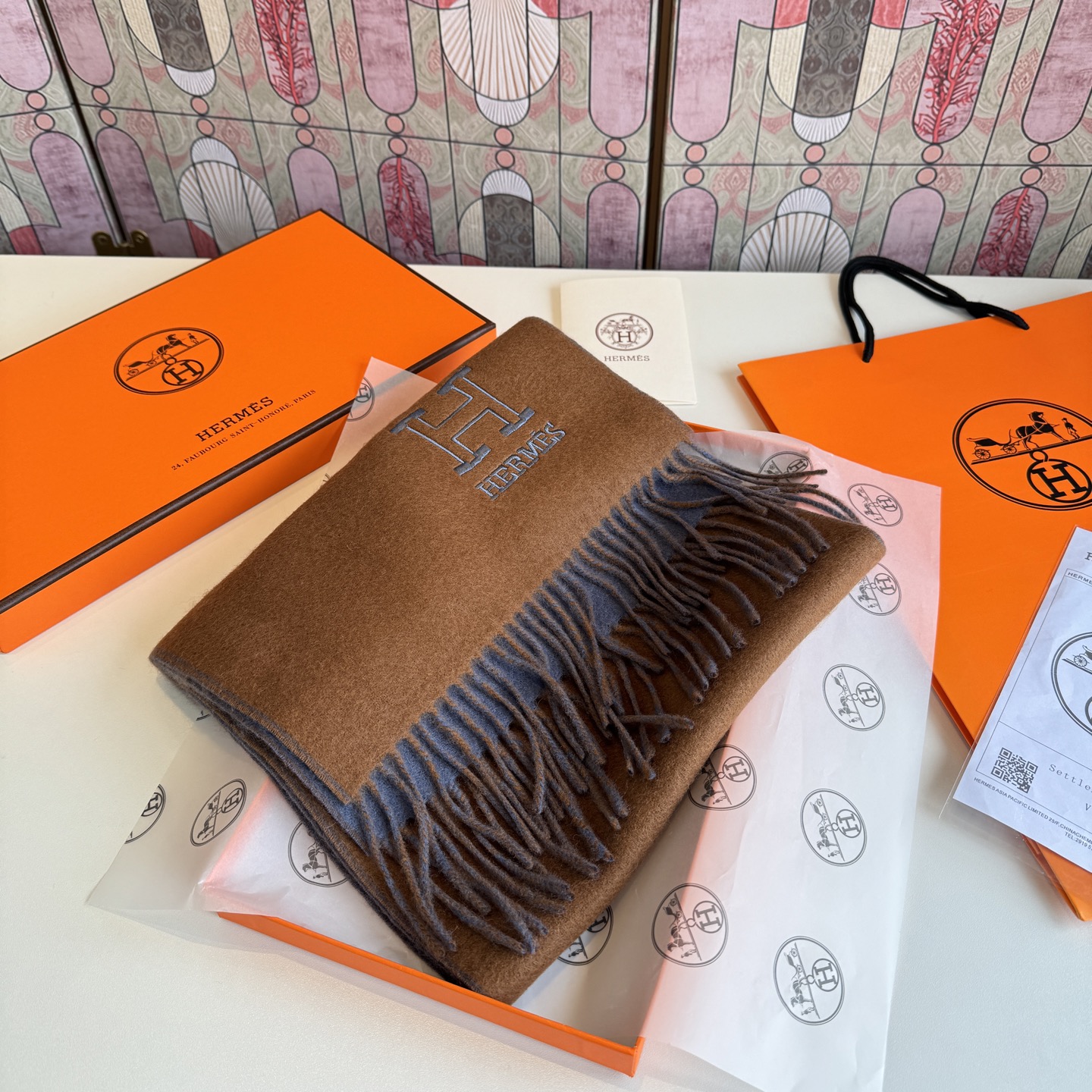 Cheap New Hermes high-quality scarf in 217798, $50 USD- [IB217798] - Replica Hermes Cashmere scarf
