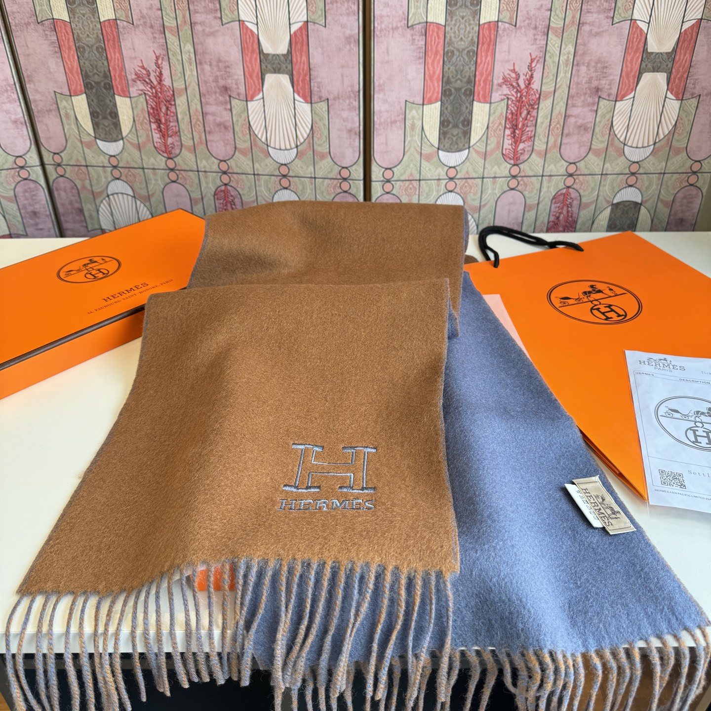 Cheap New Hermes high-quality scarf in 217798, $50 USD- [IB217798] - Replica Hermes Cashmere scarf