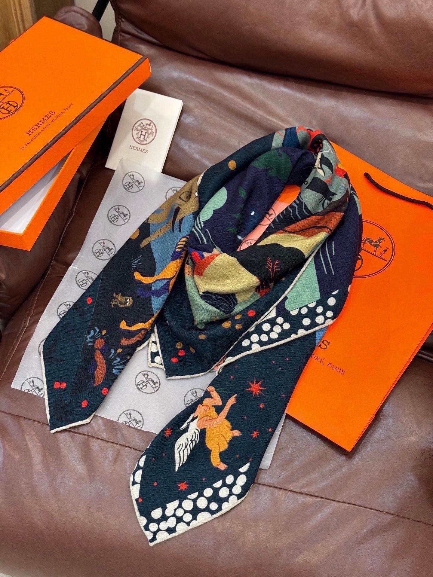 Cheap New Hermes high-quality scarf in 217802, $55 USD- [IB217802] - Replica Hermes Cashmere scarf
