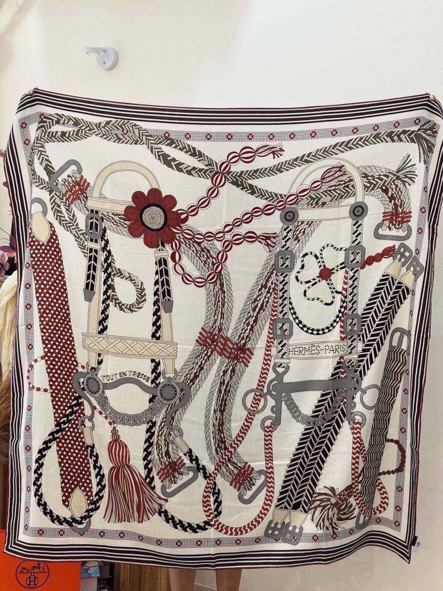 Cheap New Hermes high-quality scarf in 217806, $55 USD- [IB217806] - Replica Hermes Cashmere scarf
