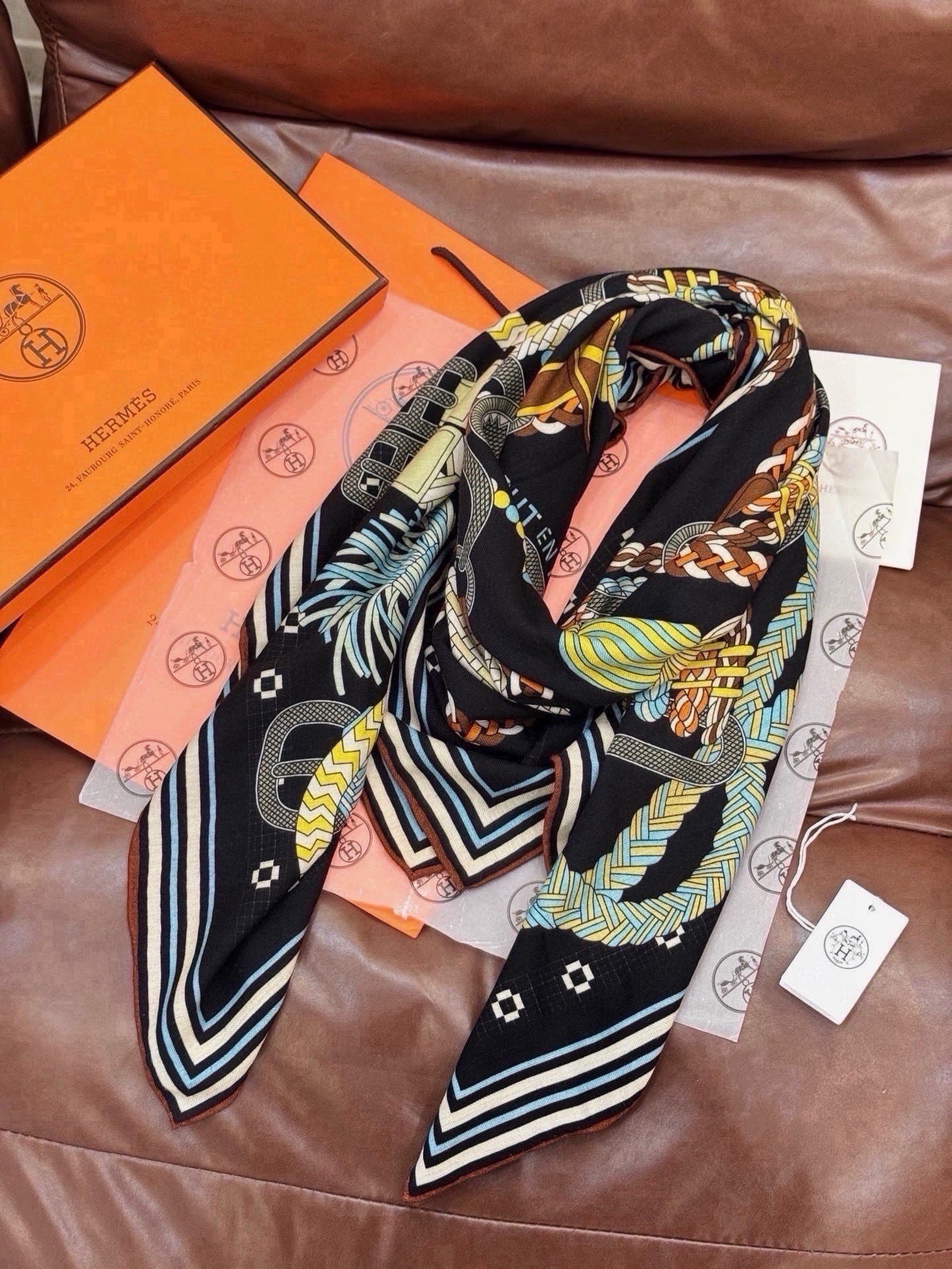 Cheap New Hermes high-quality scarf in 217807, $55 USD- [IB217807] - Replica Hermes Cashmere scarf