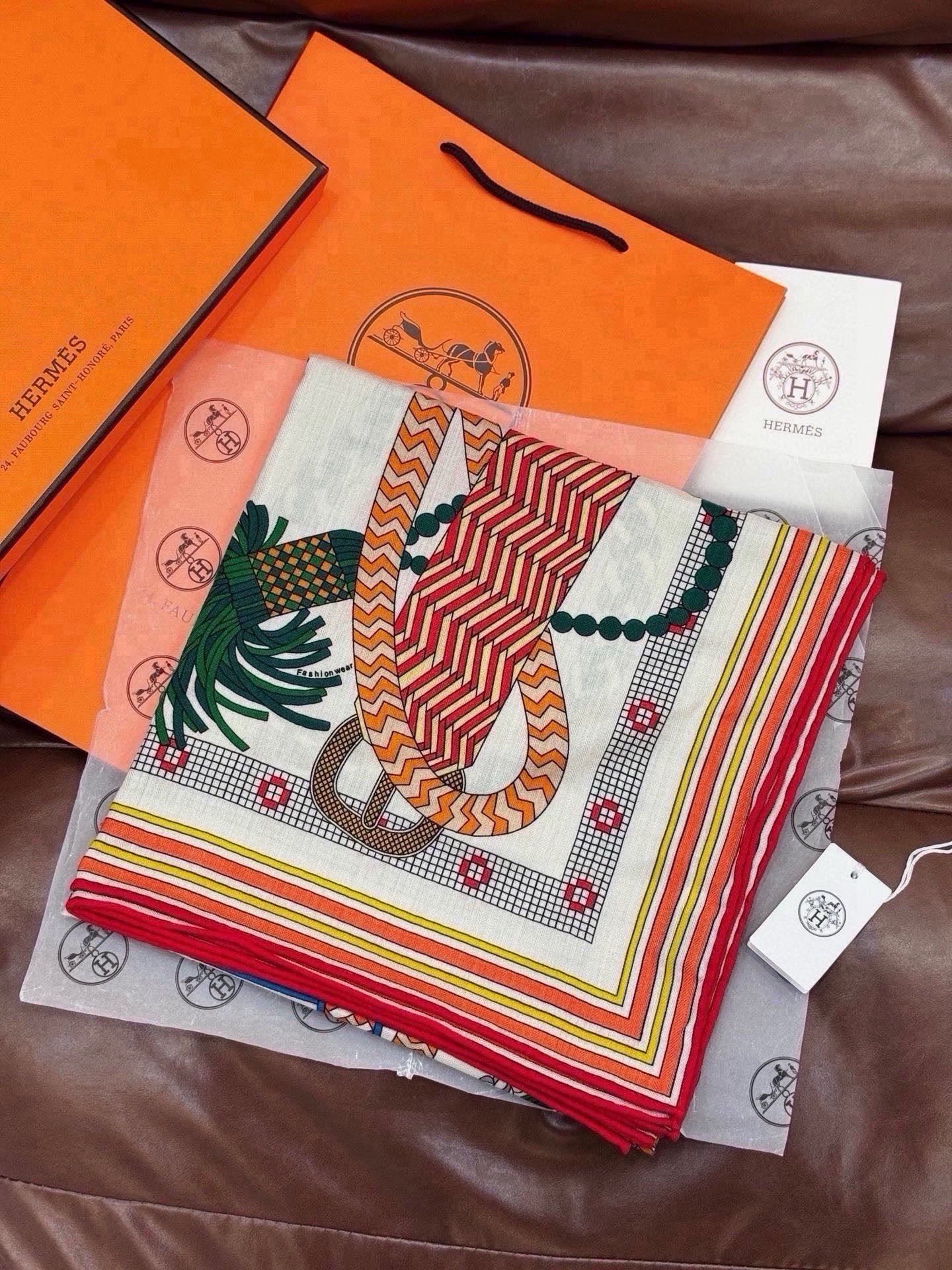 Cheap New Hermes high-quality scarf in 217808, $55 USD- [IB217808] - Replica Hermes Cashmere scarf