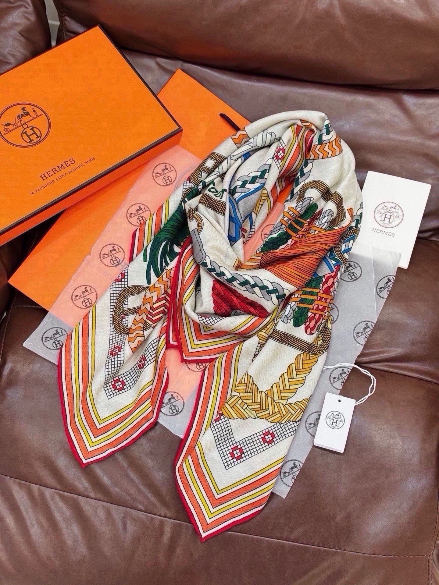 Cheap New Hermes high-quality scarf in 217808, $55 USD- [IB217808] - Replica Hermes Cashmere scarf
