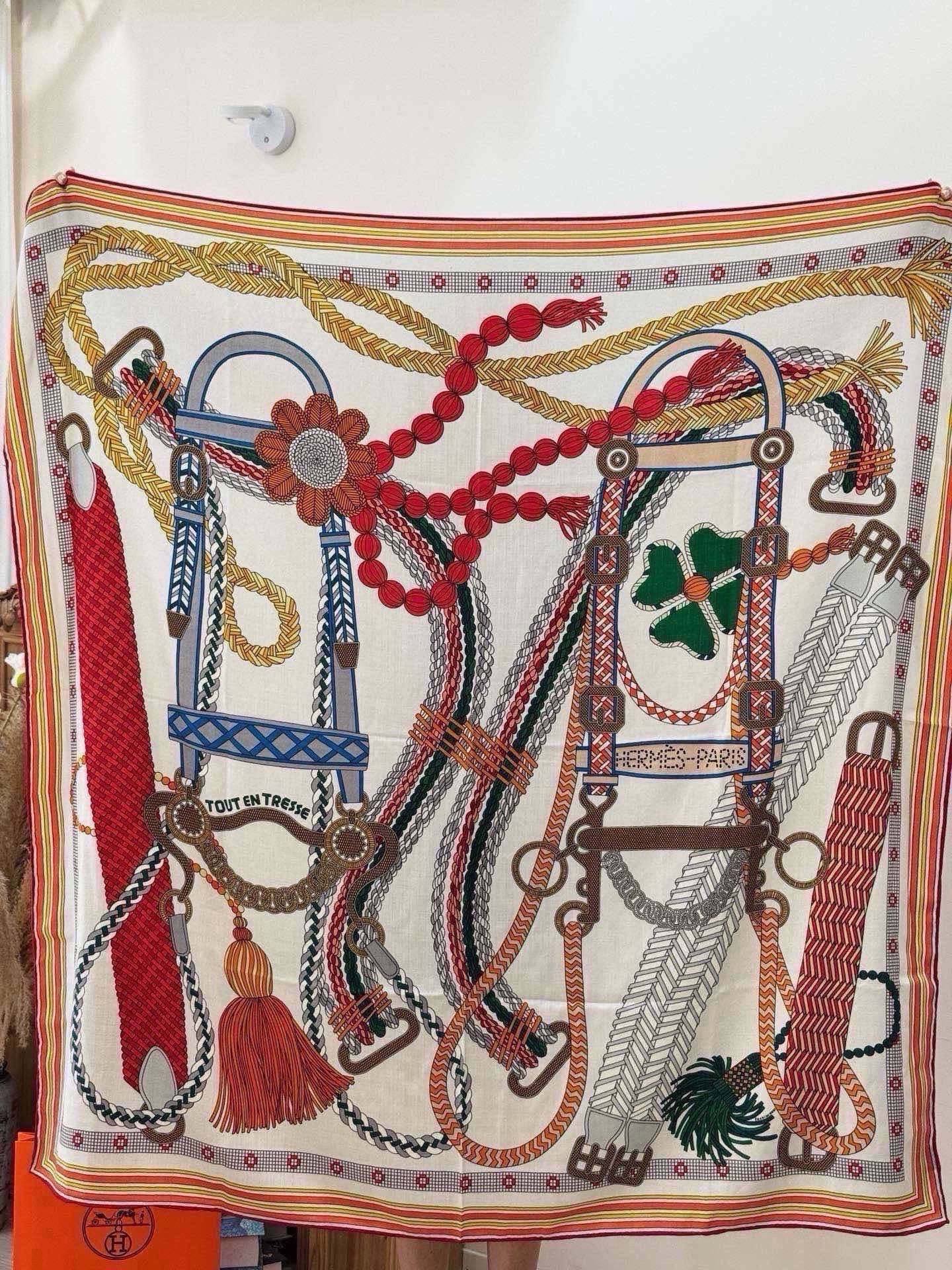 Cheap New Hermes high-quality scarf in 217808, $55 USD- [IB217808] - Replica Hermes Cashmere scarf