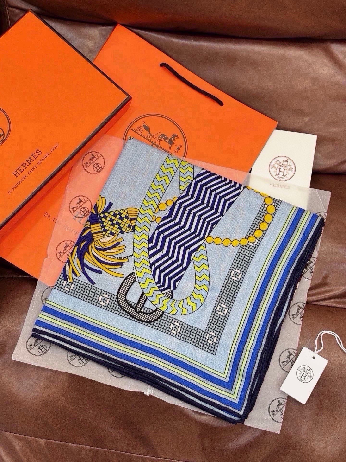 Cheap New Hermes high-quality scarf in 217809, $55 USD- [IB217809] - Replica Hermes Cashmere scarf