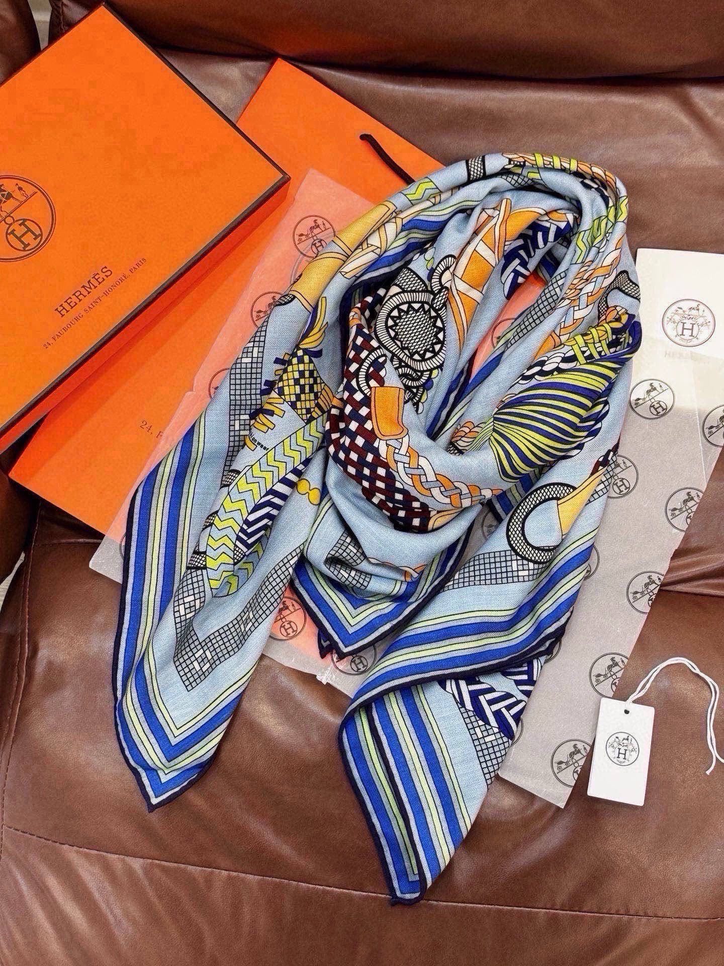 Cheap New Hermes high-quality scarf in 217809, $55 USD- [IB217809] - Replica Hermes Cashmere scarf