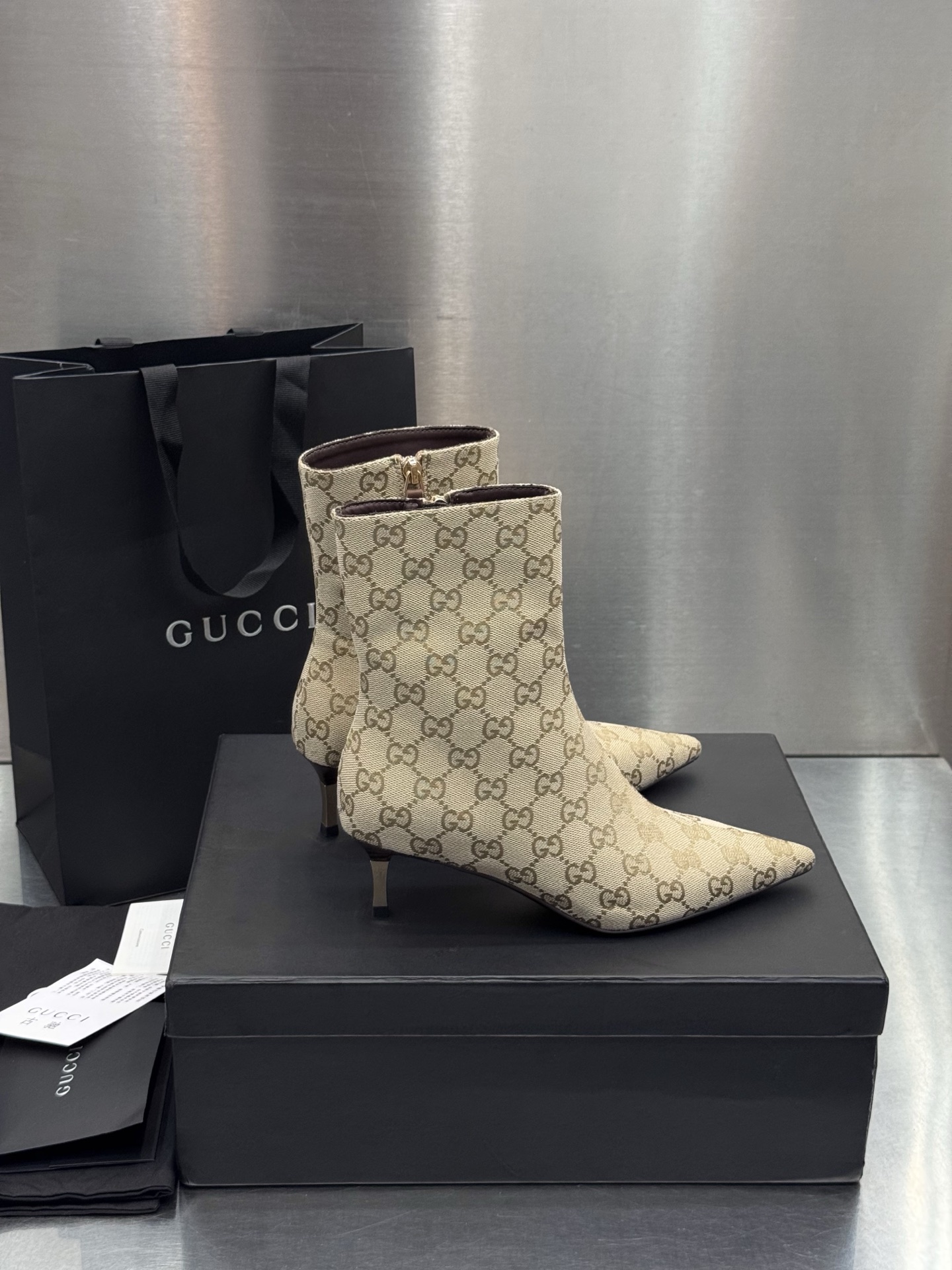 Cheap Gucci Boots For Women in 217844, $120 USD- [IB217844] - Replica Gucci Boots For Women