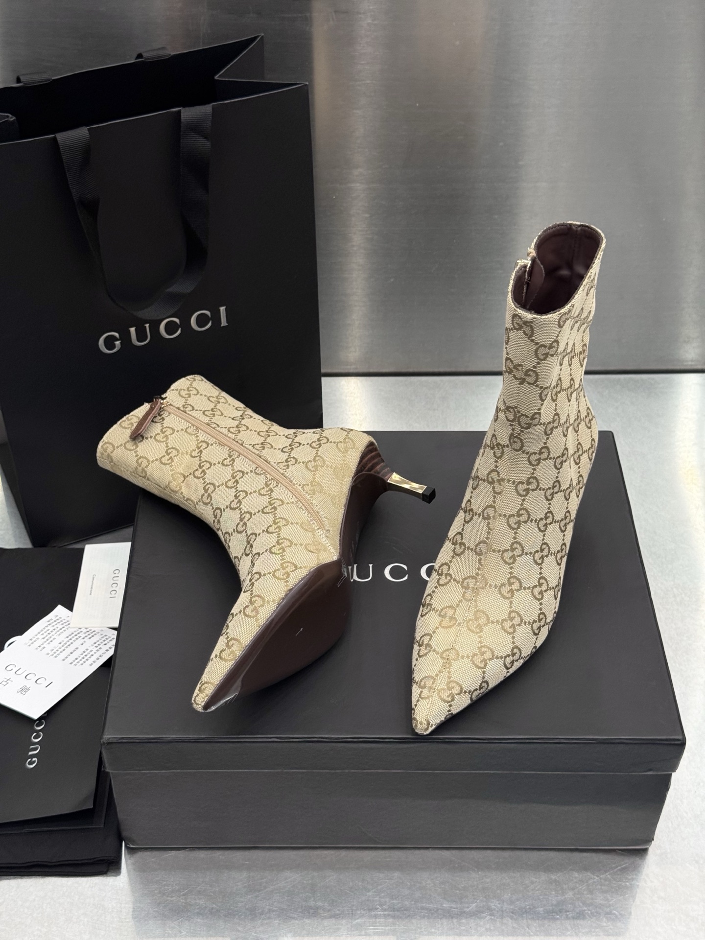Cheap Gucci Boots For Women in 217844, $120 USD- [IB217844] - Replica Gucci Boots For Women