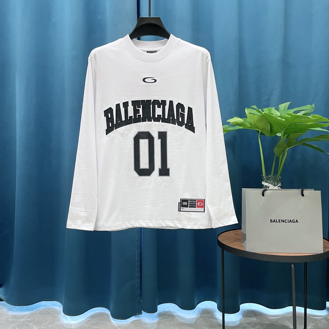 Cheap Balenciaga Long Sleeve T-Shirts in 217905, $30 USD- [IB217905] - Replica Balenciaga Long Sleeve T-Shirts