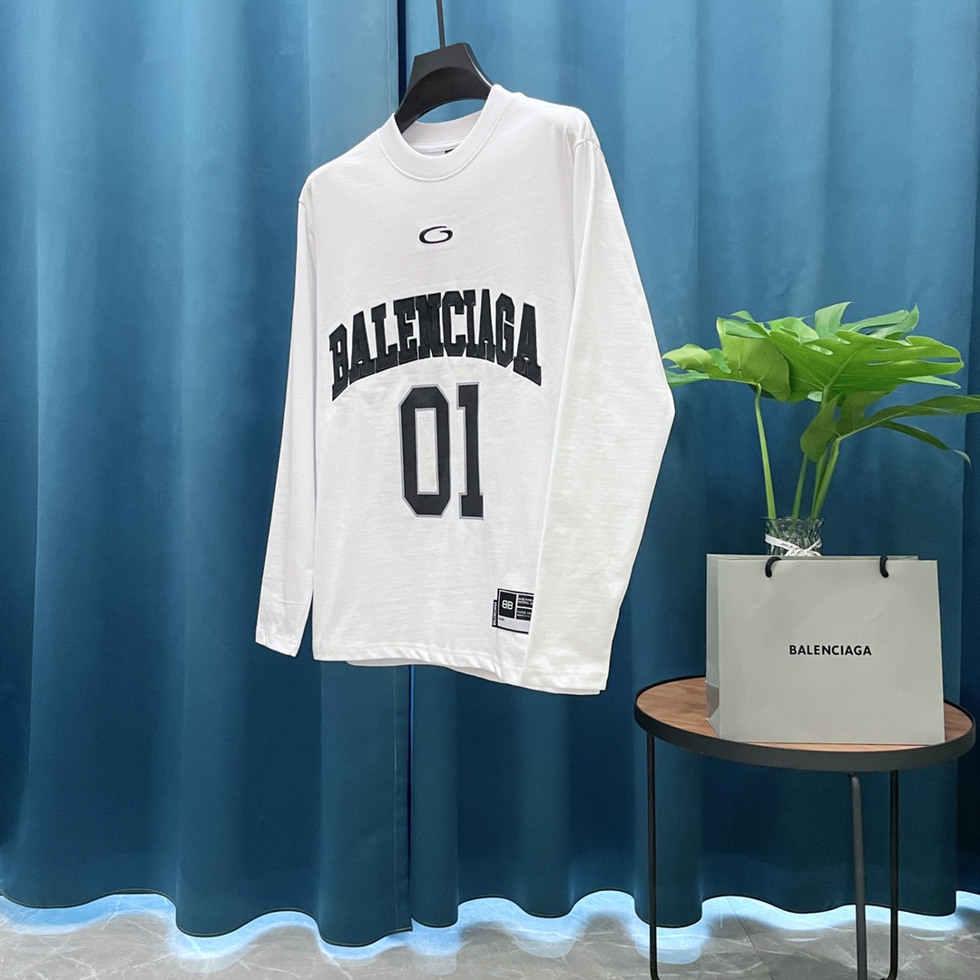 Cheap Balenciaga Long Sleeve T-Shirts in 217905, $30 USD- [IB217905] - Replica Balenciaga Long Sleeve T-Shirts