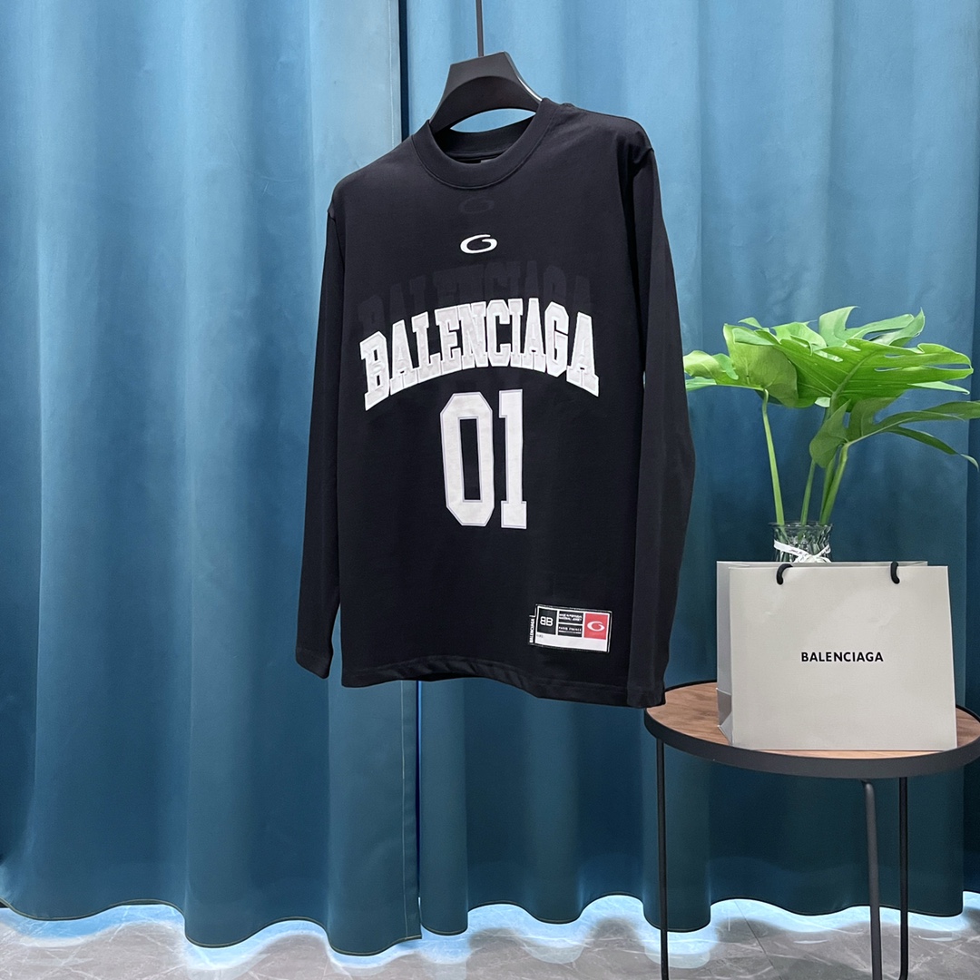 Cheap Balenciaga Long Sleeve T-Shirts in 217906, $30 USD- [IB217906] - Replica Balenciaga Long Sleeve T-Shirts
