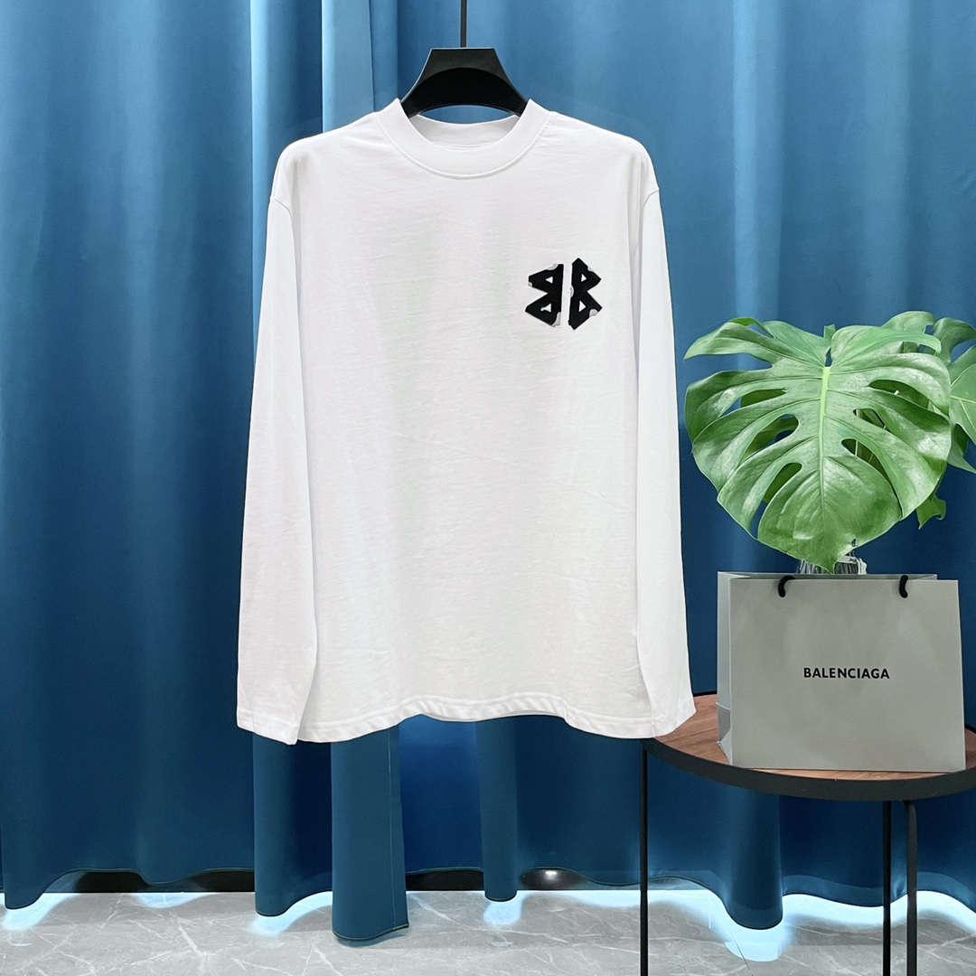 Cheap Balenciaga Long Sleeve T-Shirts in 217908, $30 USD- [IB217908] - Replica Balenciaga Long Sleeve T-Shirts