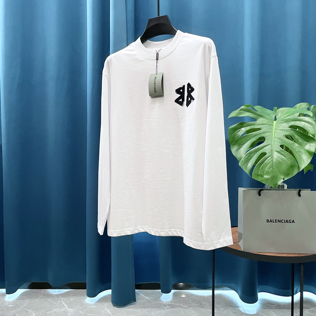 Cheap Balenciaga Long Sleeve T-Shirts in 217908, $30 USD- [IB217908] - Replica Balenciaga Long Sleeve T-Shirts