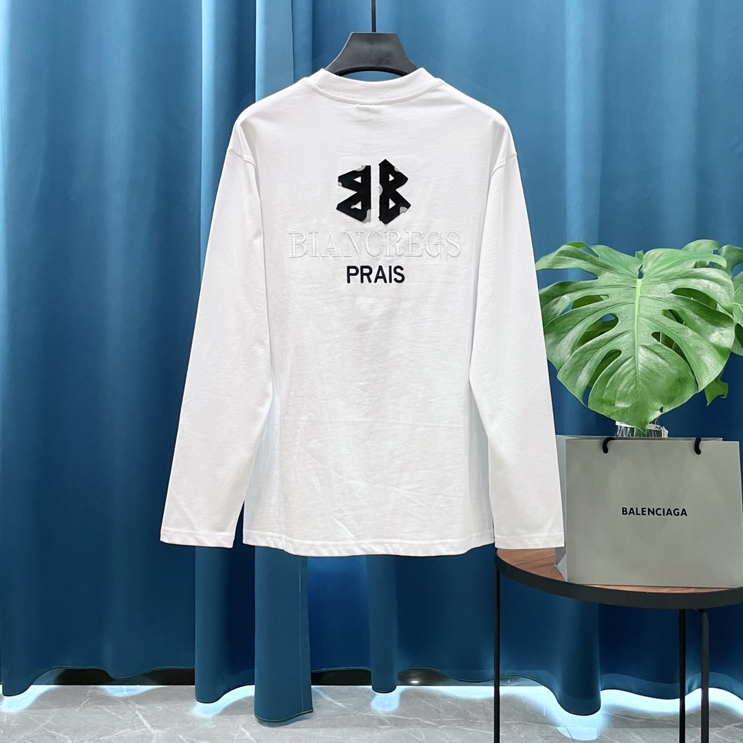 Cheap Balenciaga Long Sleeve T-Shirts in 217908, $30 USD- [IB217908] - Replica Balenciaga Long Sleeve T-Shirts