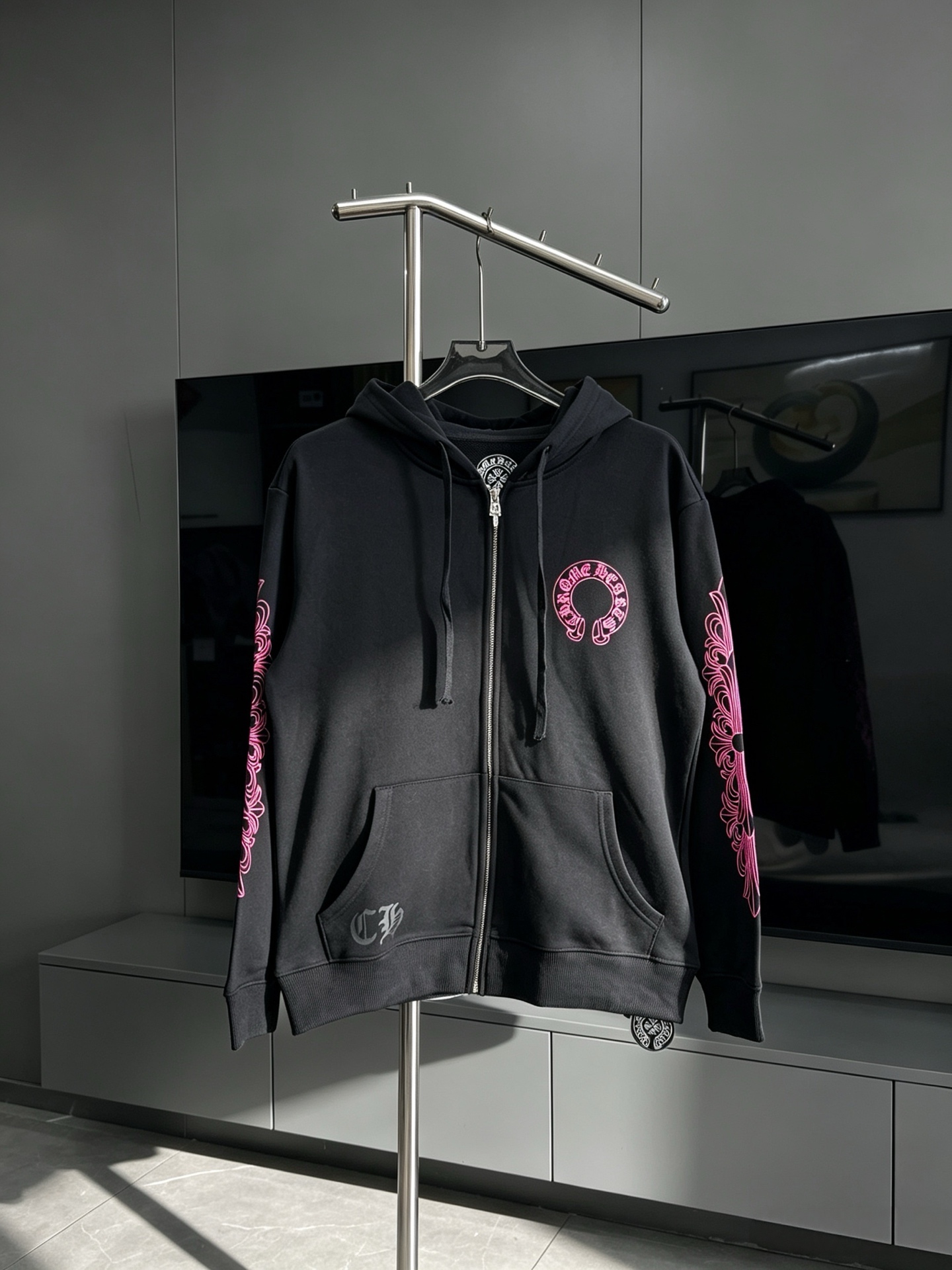 Cheap Chrome hearts Hoody in 218063, $60 USD- [IB218063] - Replica Chrome hearts Hoody