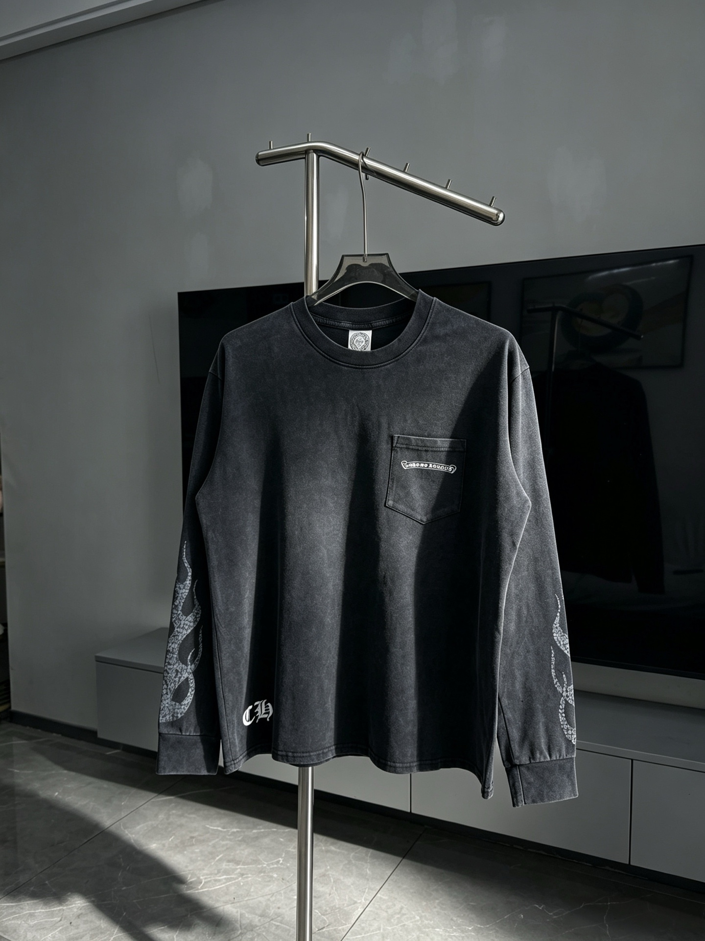 Cheap Chrome Hearts Long-Sleeved T-shirts in 218064, $45 USD- [IB218064] - Replica Chrome Hearts Long-Sleeved T-shirts