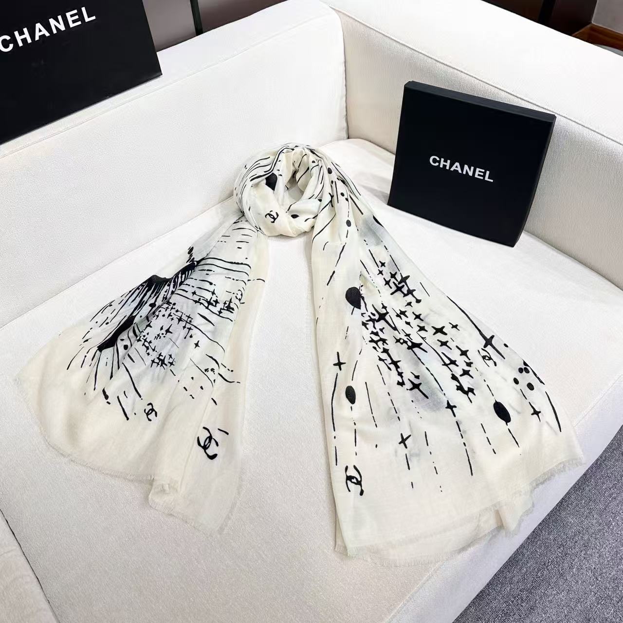 Cheap Chanel Scarf in 218103, $50 USD- [IB218103] - Replica Chanel Scarf