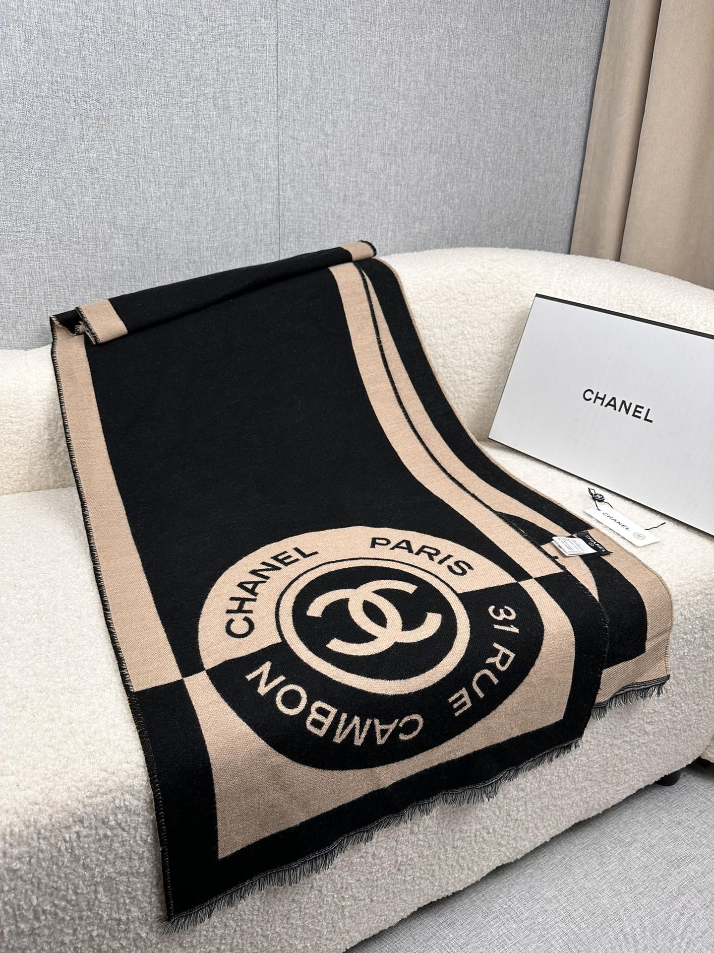 Cheap Chanel Scarf in 218113, $55 USD- [IB218113] - Replica Chanel Scarf