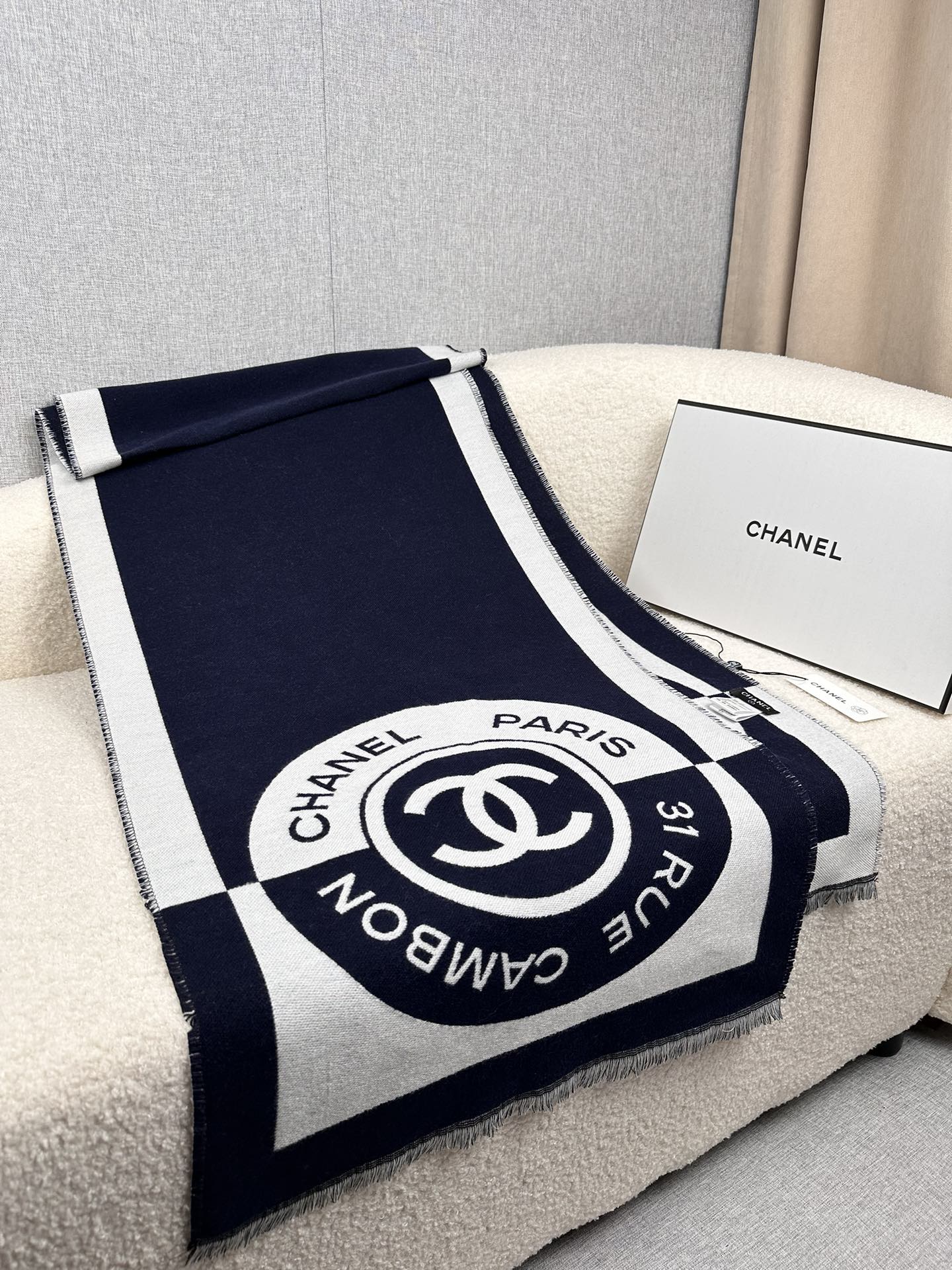 Cheap Chanel Scarf in 218114, $55 USD- [IB218114] - Replica Chanel Scarf