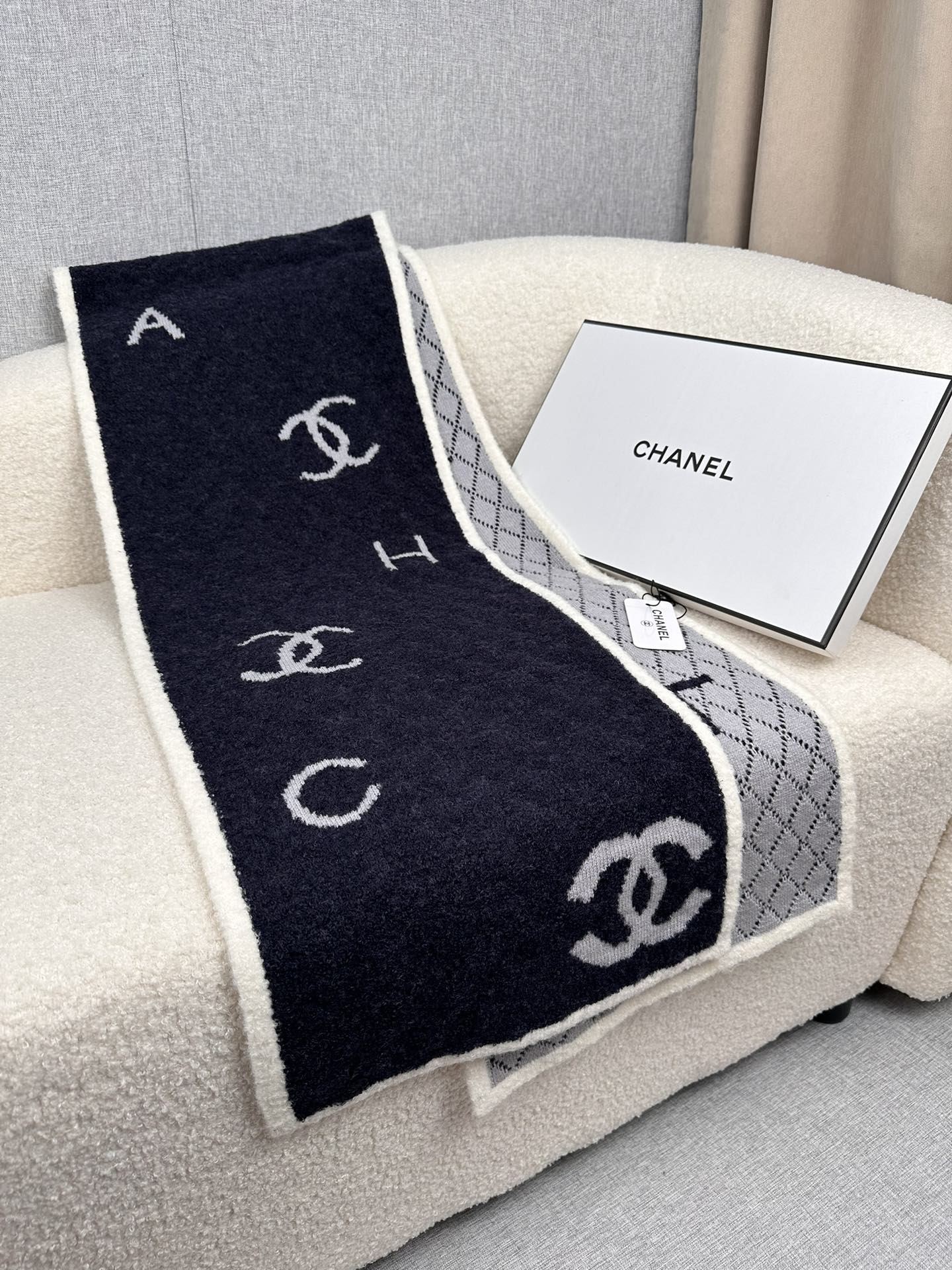Cheap Chanel Scarf in 218115, $55 USD- [IB218115] - Replica Chanel Scarf