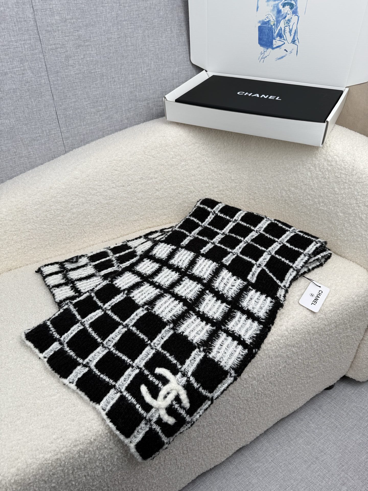 Cheap Chanel Scarf in 218117, $55 USD- [IB218117] - Replica Chanel Scarf
