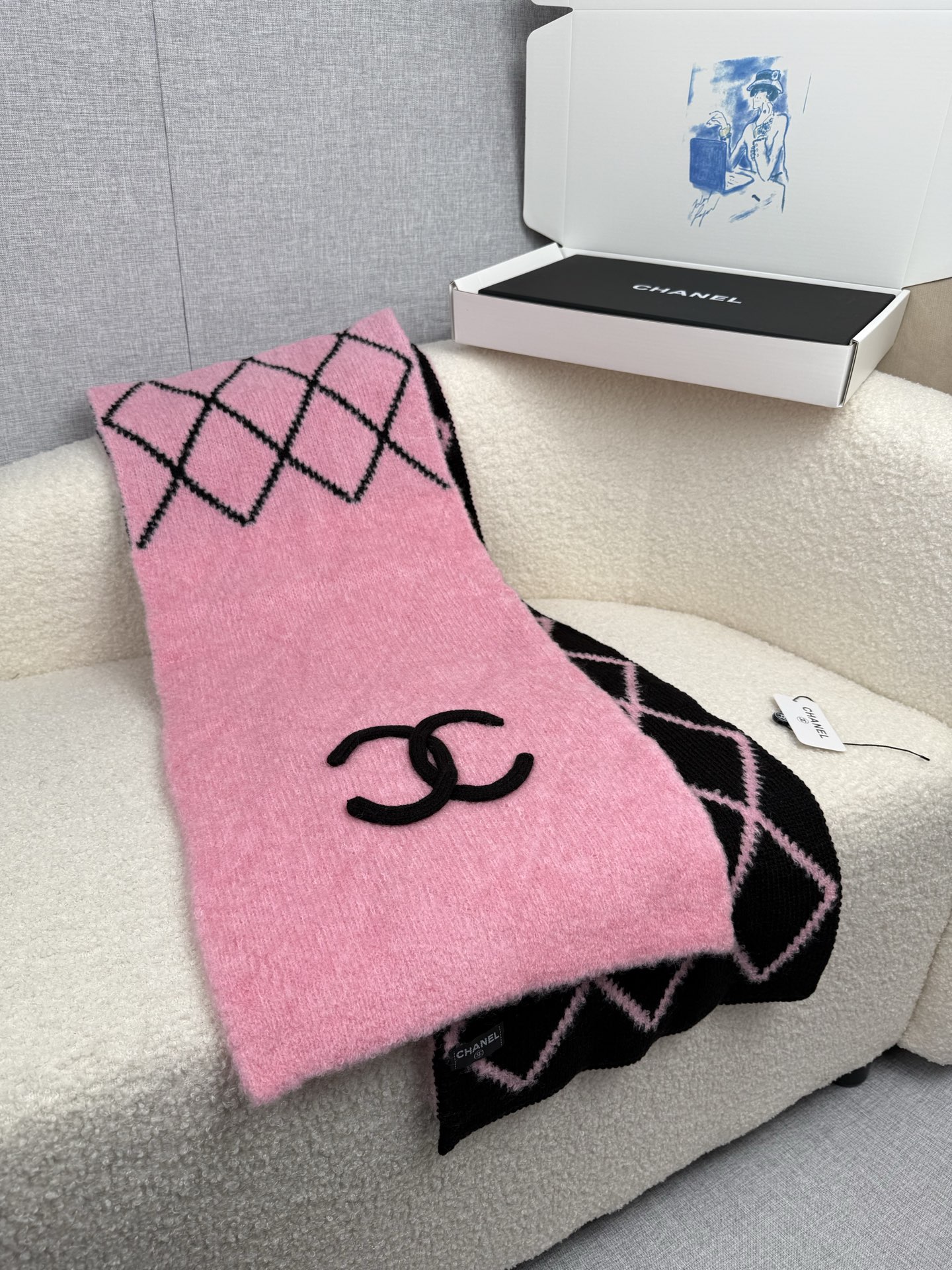 Cheap Chanel Scarf in 218119, $55 USD- [IB218119] - Replica Chanel Scarf