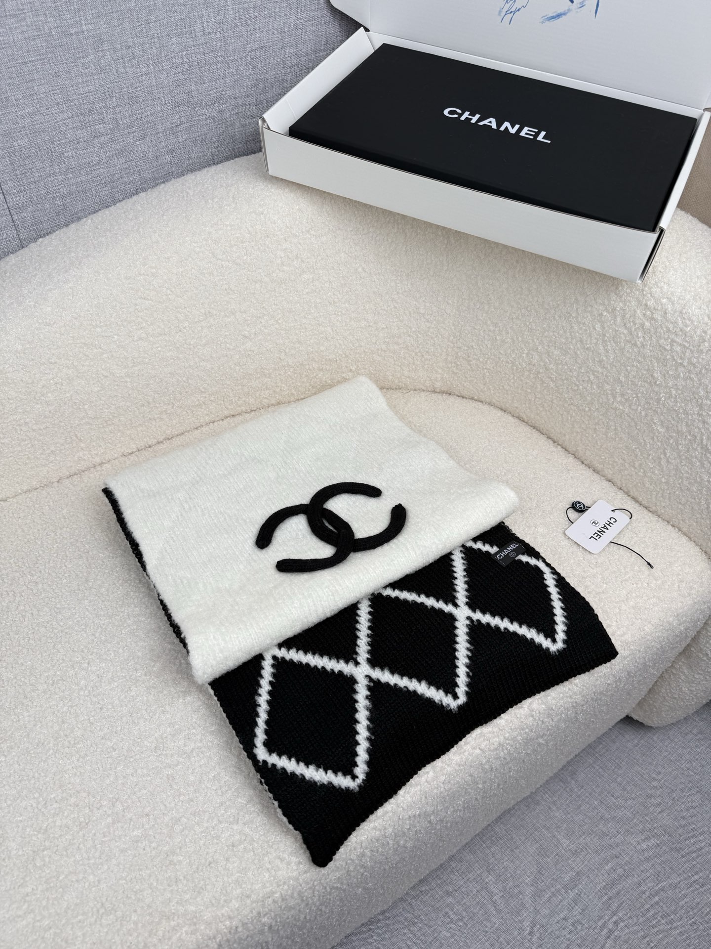 Cheap Chanel Scarf in 218120, $55 USD- [IB218120] - Replica Chanel Scarf